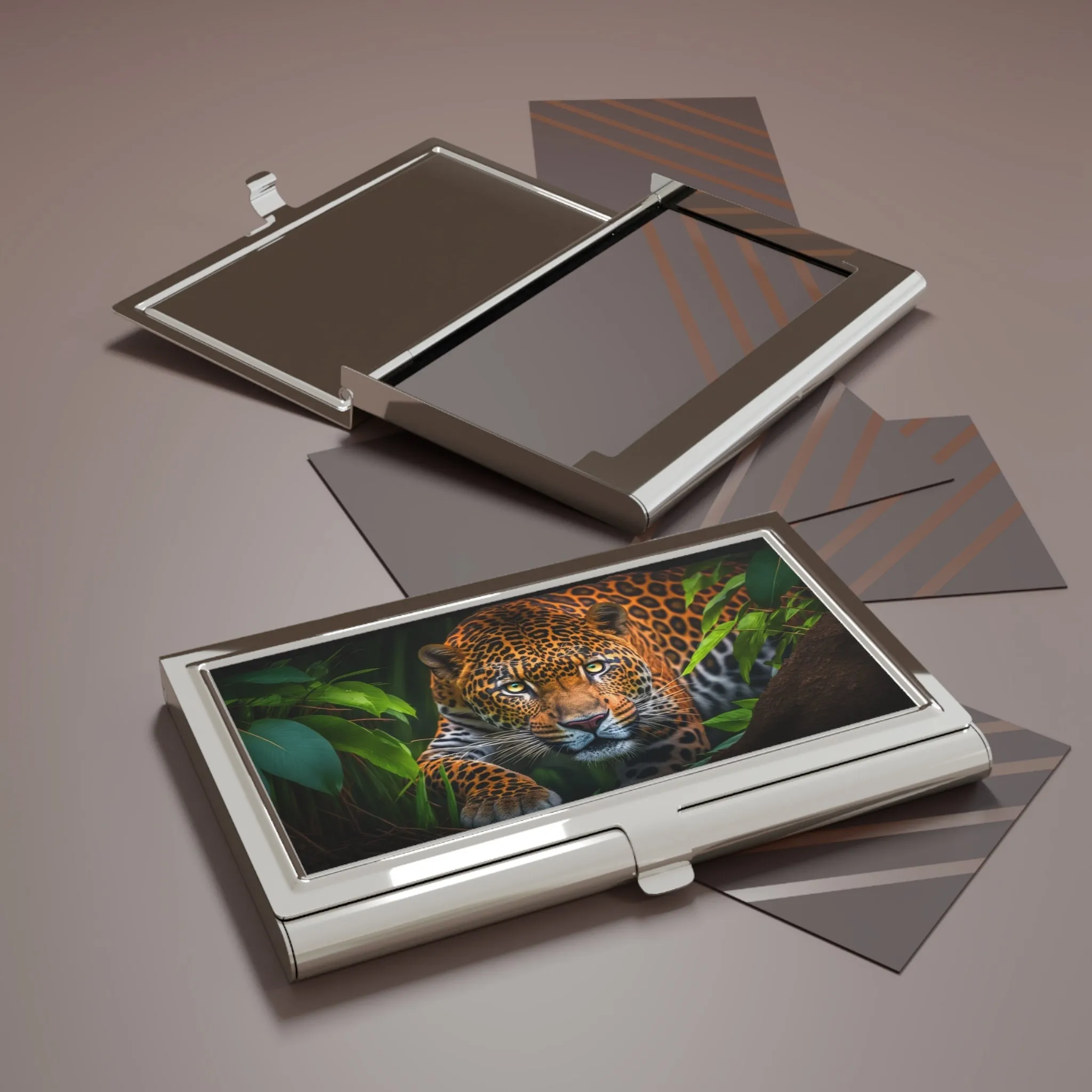 Jungle Leopard Business Card Holder
