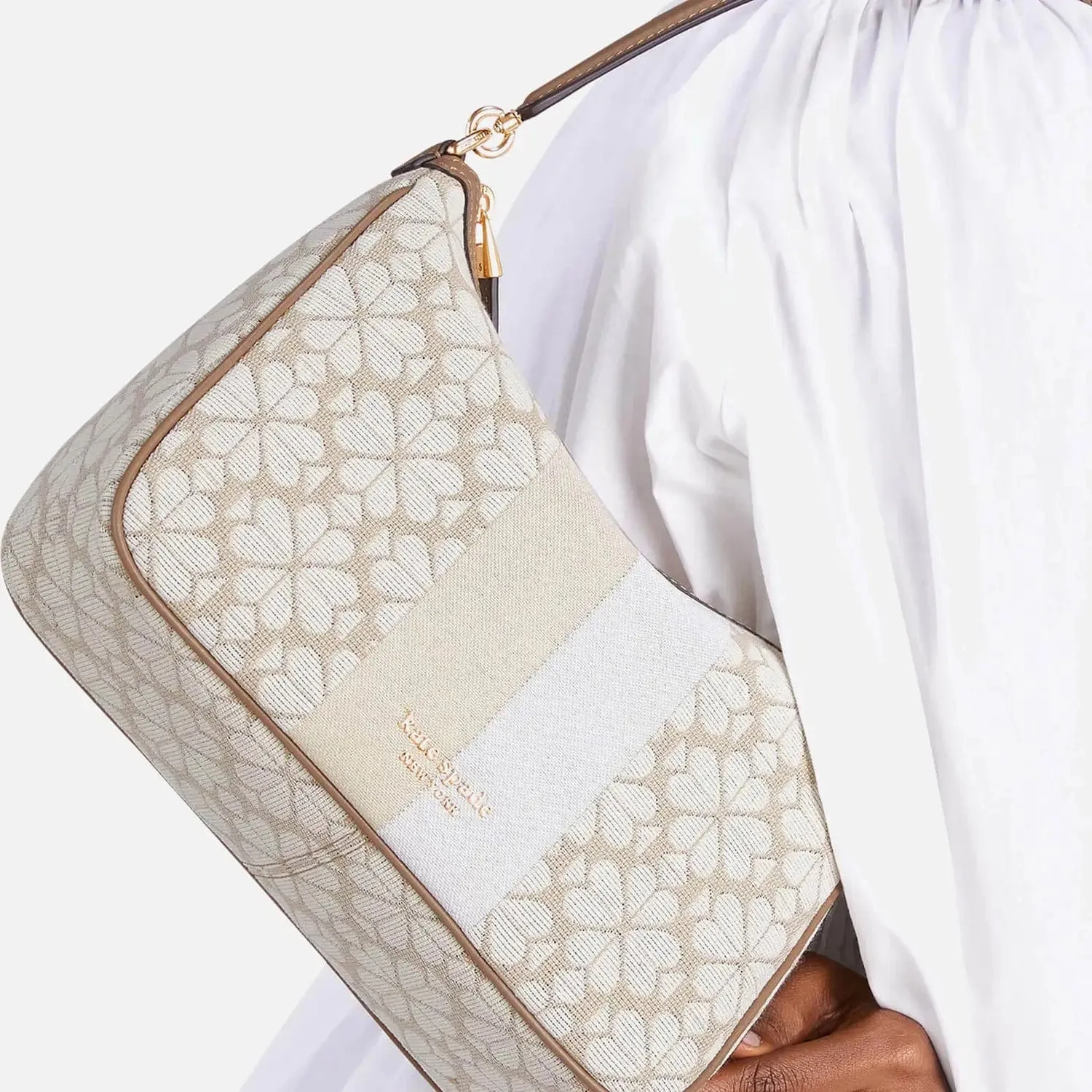 Kate Spade Women's Small Sam Leather-trimmed Jacquard Bag Natural