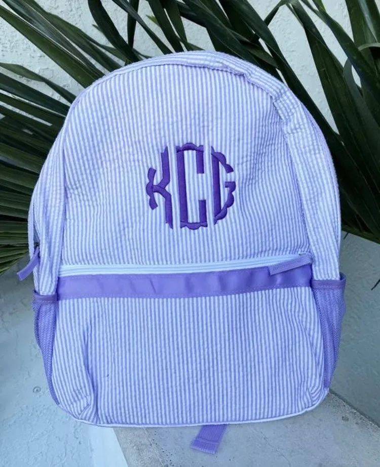 Kids Seersucker Backpack