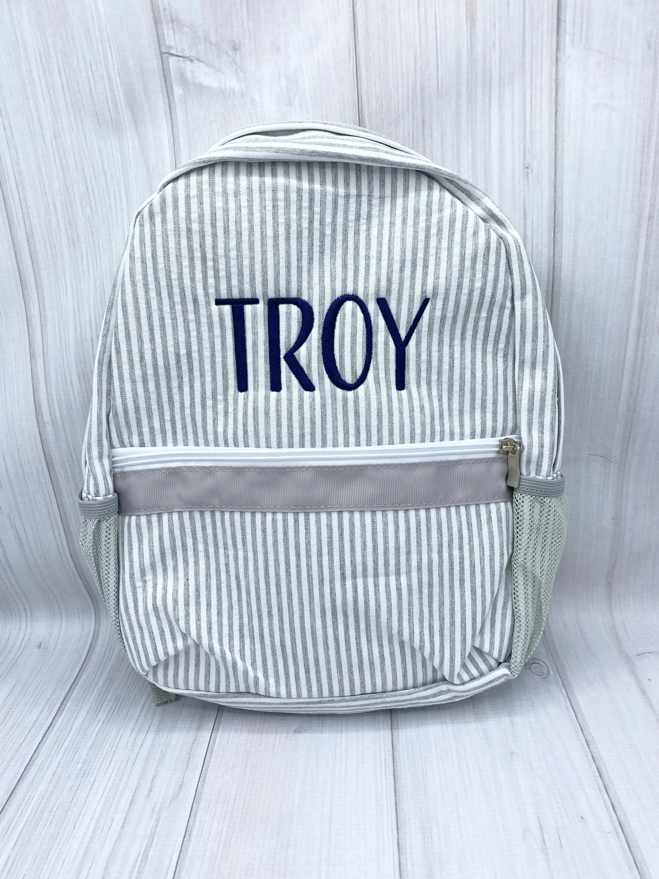 Kids Seersucker Backpack