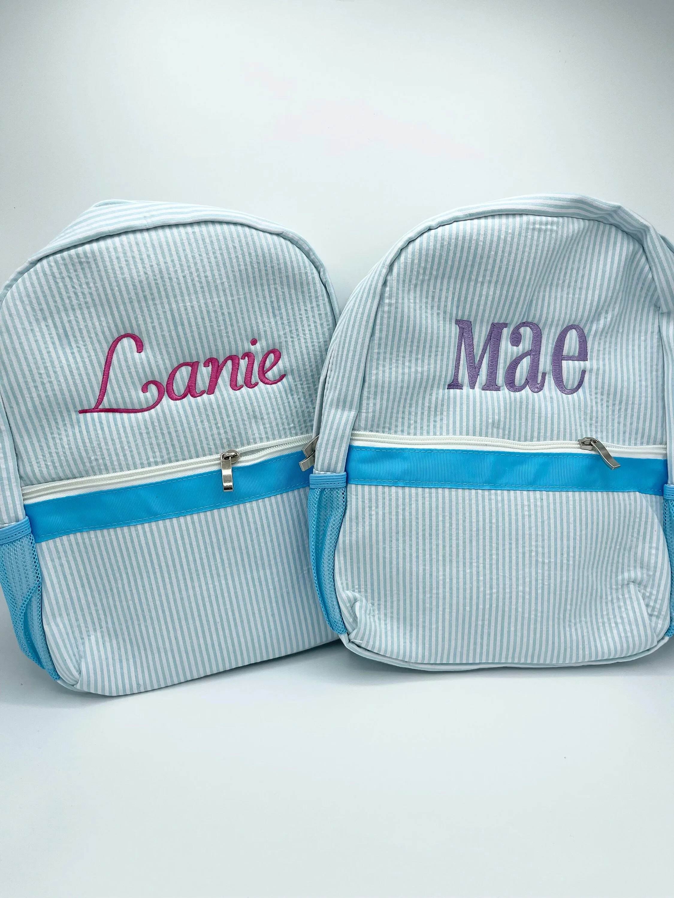 Kids Seersucker Backpack