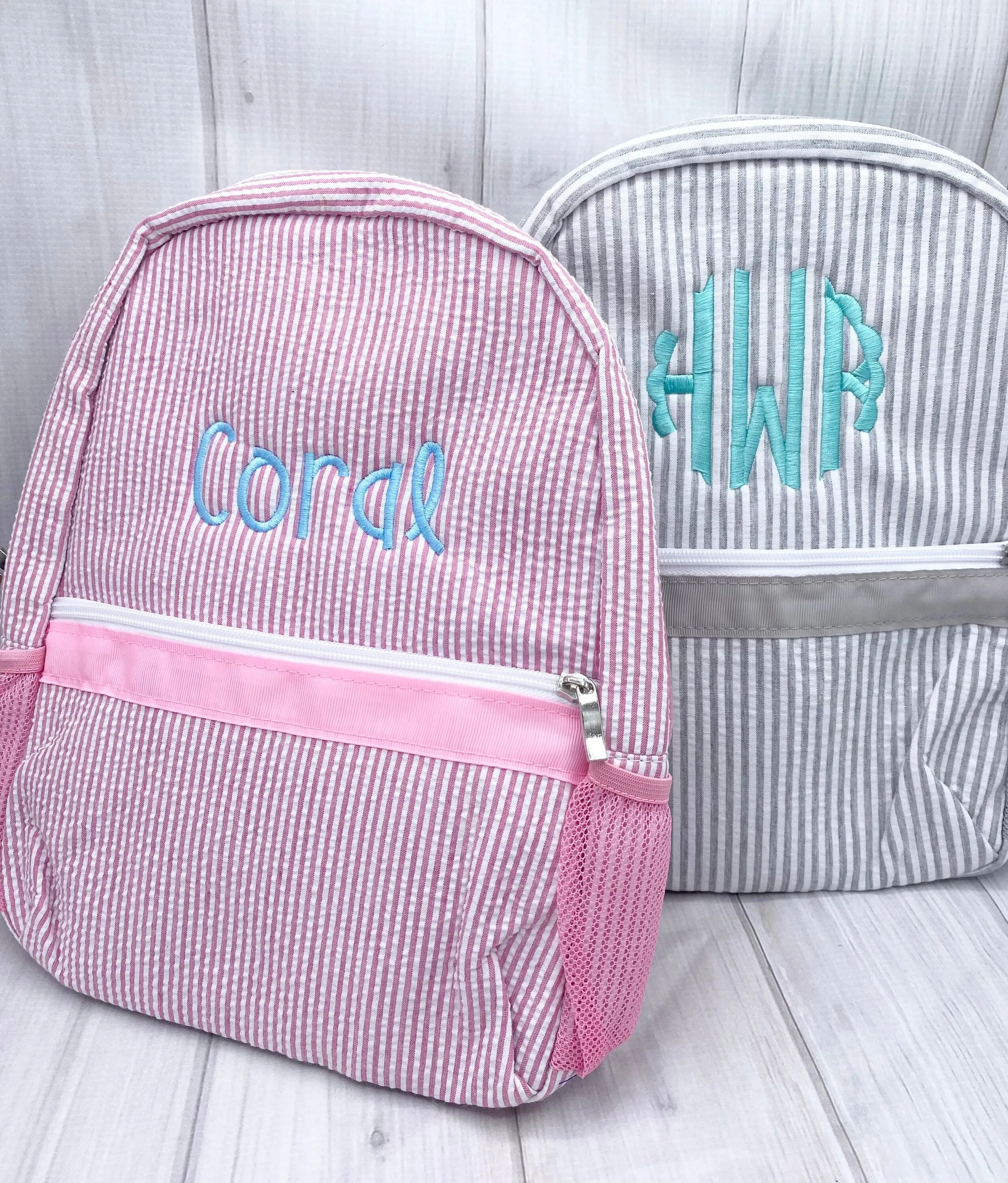 Kids Seersucker Backpack