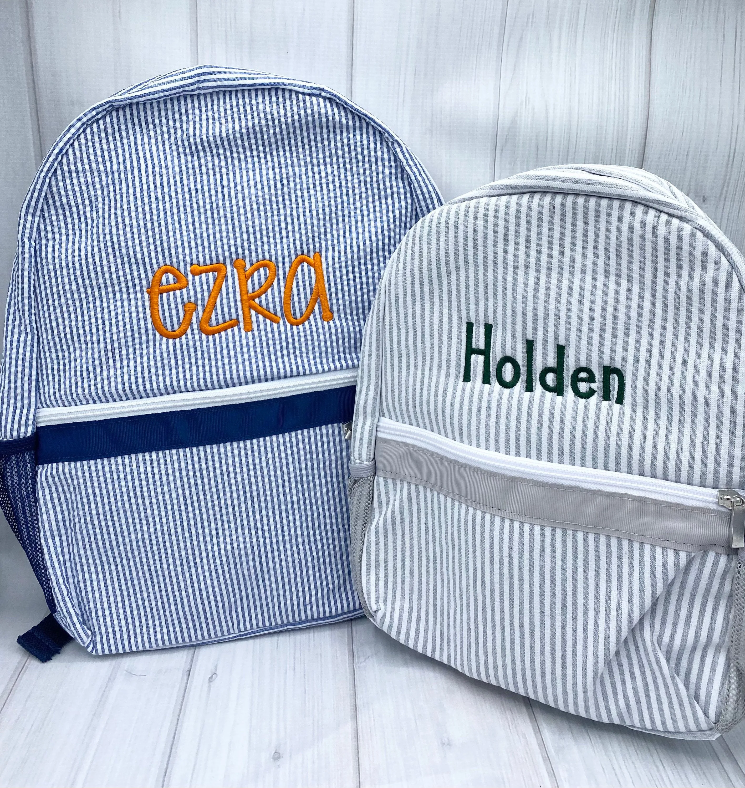 Kids Seersucker Backpack