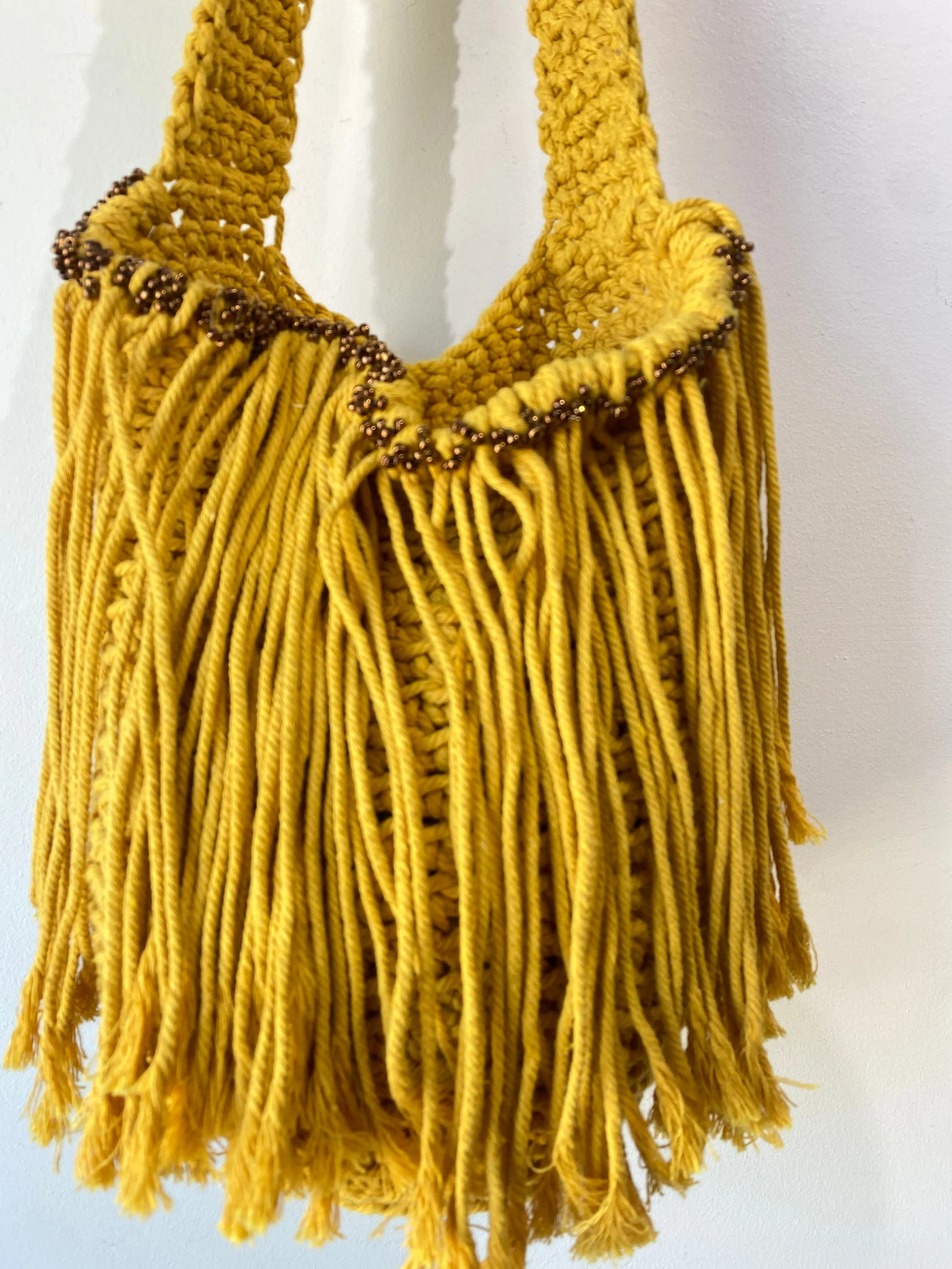 Mario D’Ischia Marigold Woven Bucket Bag