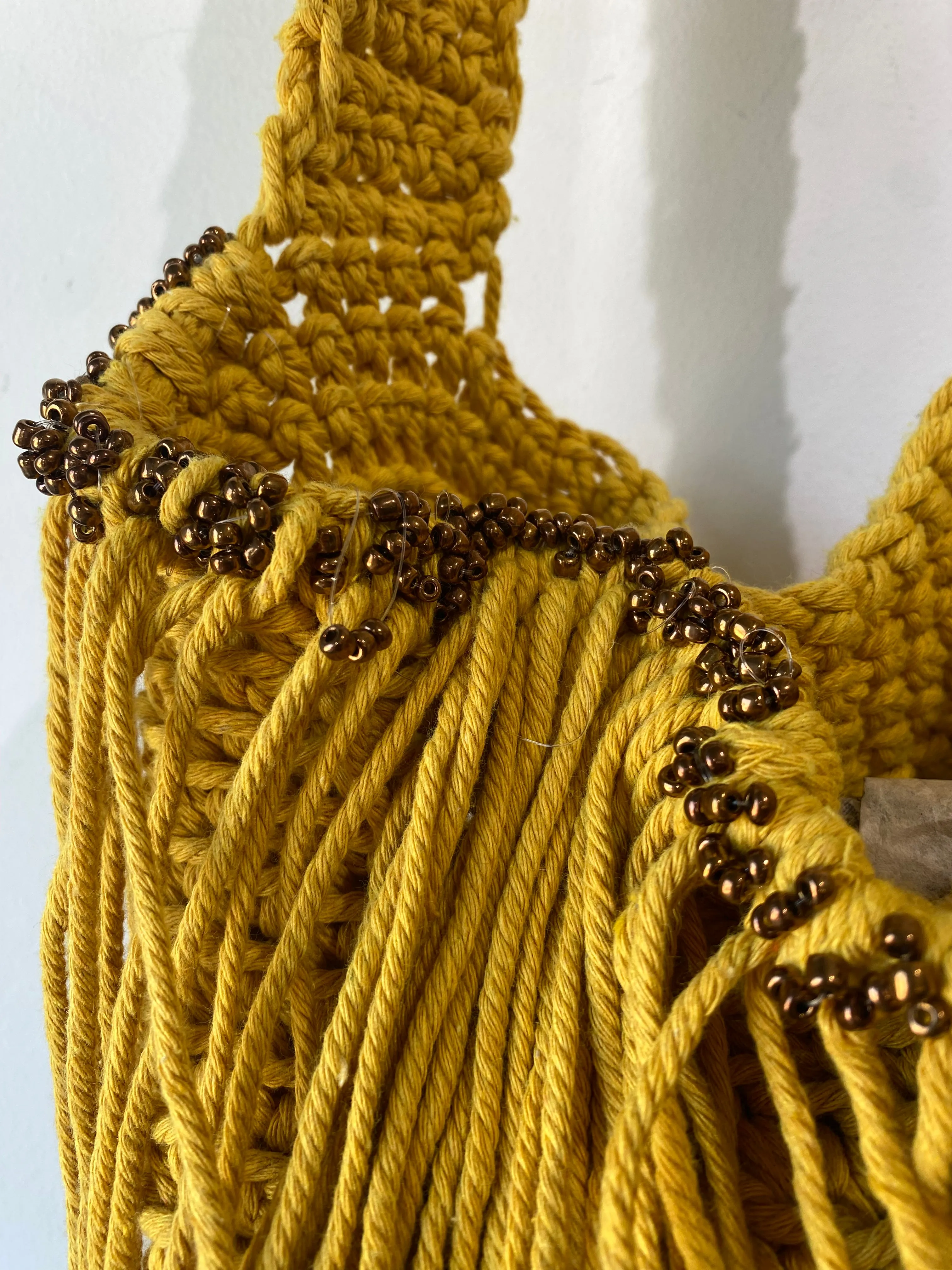 Mario D’Ischia Marigold Woven Bucket Bag
