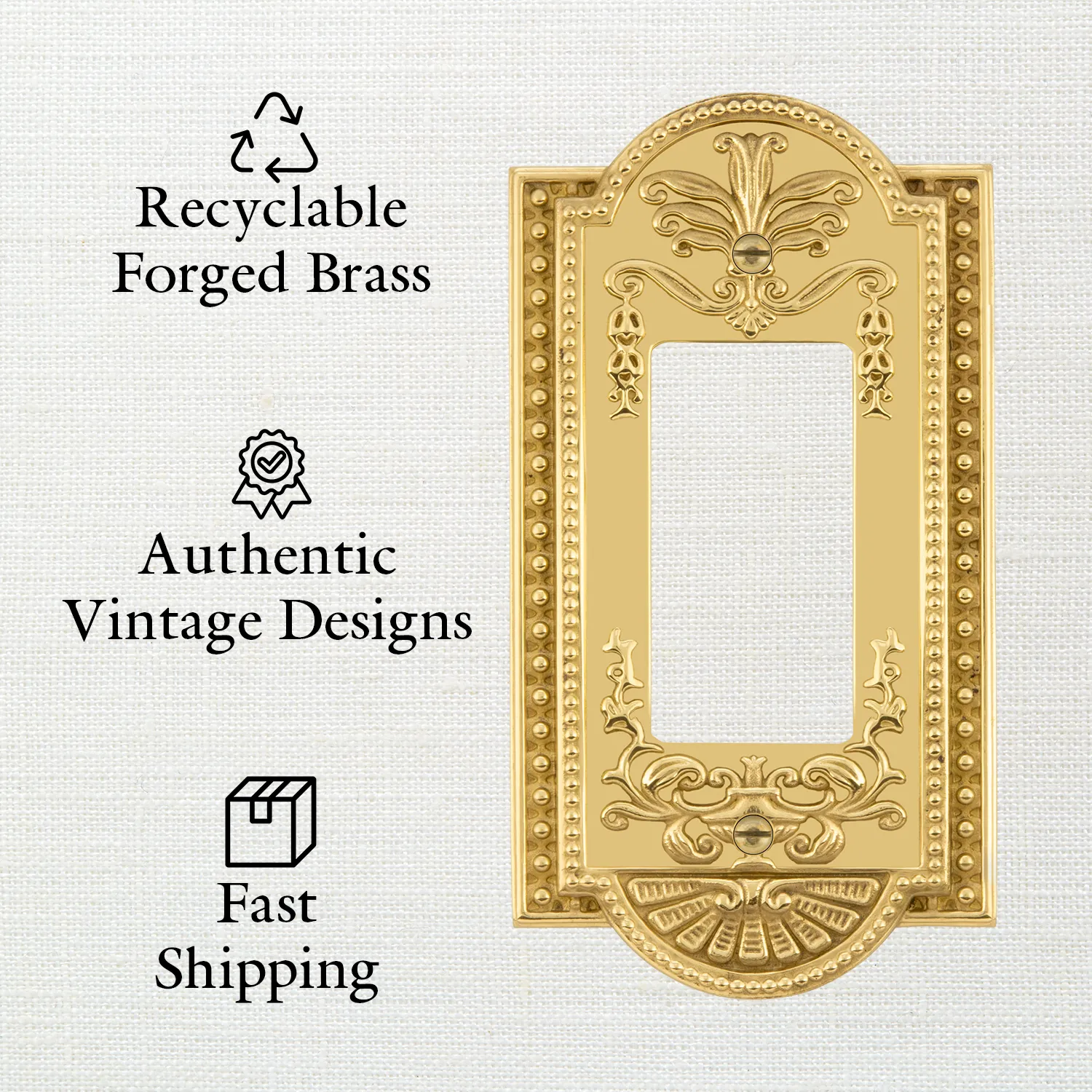 Meadows Switch Plate with Single Rocker in Antique Pewter