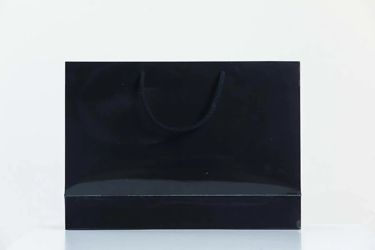 Medium Black Glossy Laminated Uk Carrier Bags