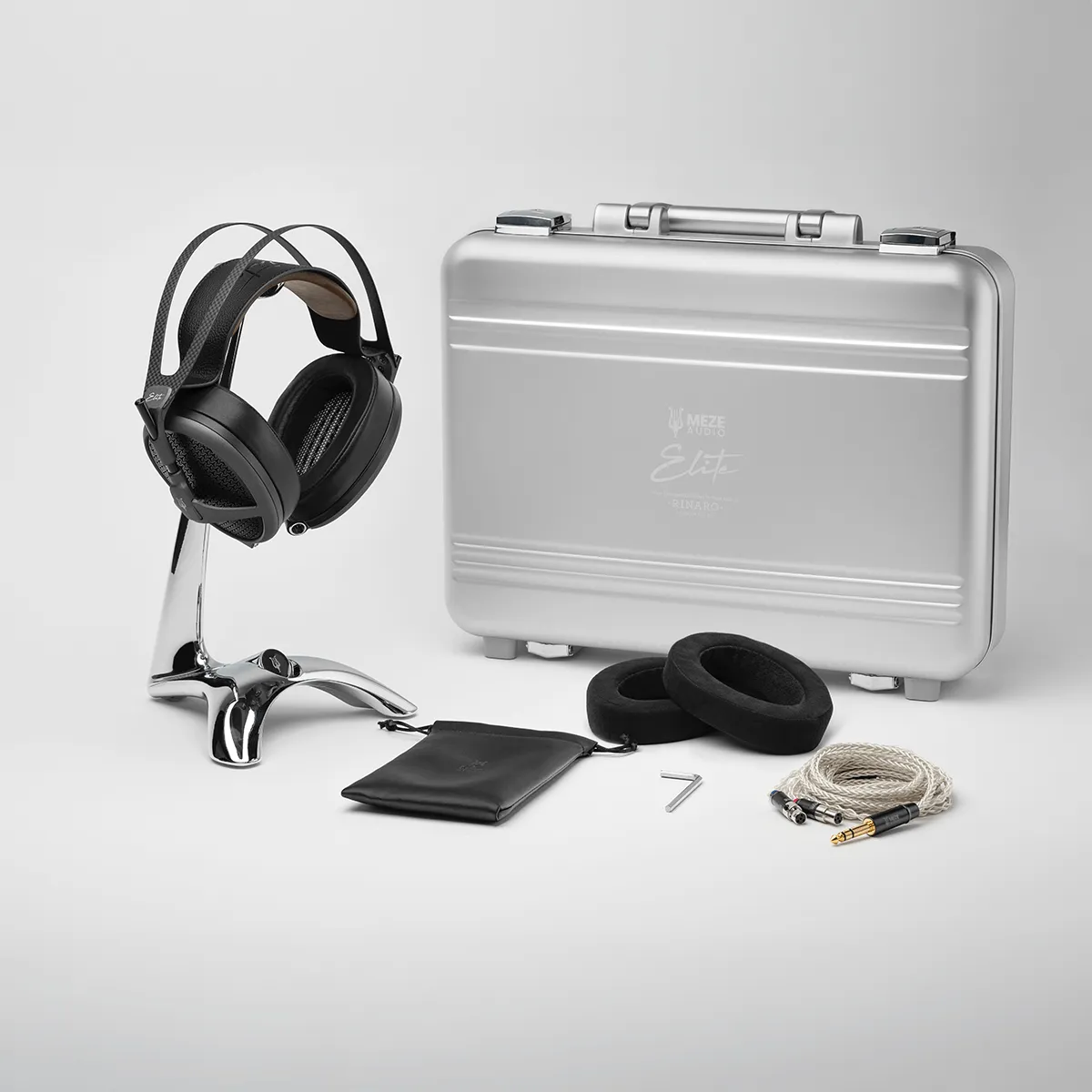 Meze ELITE Headphones and Manta Chrome Stand Bundle (Pre-Order)