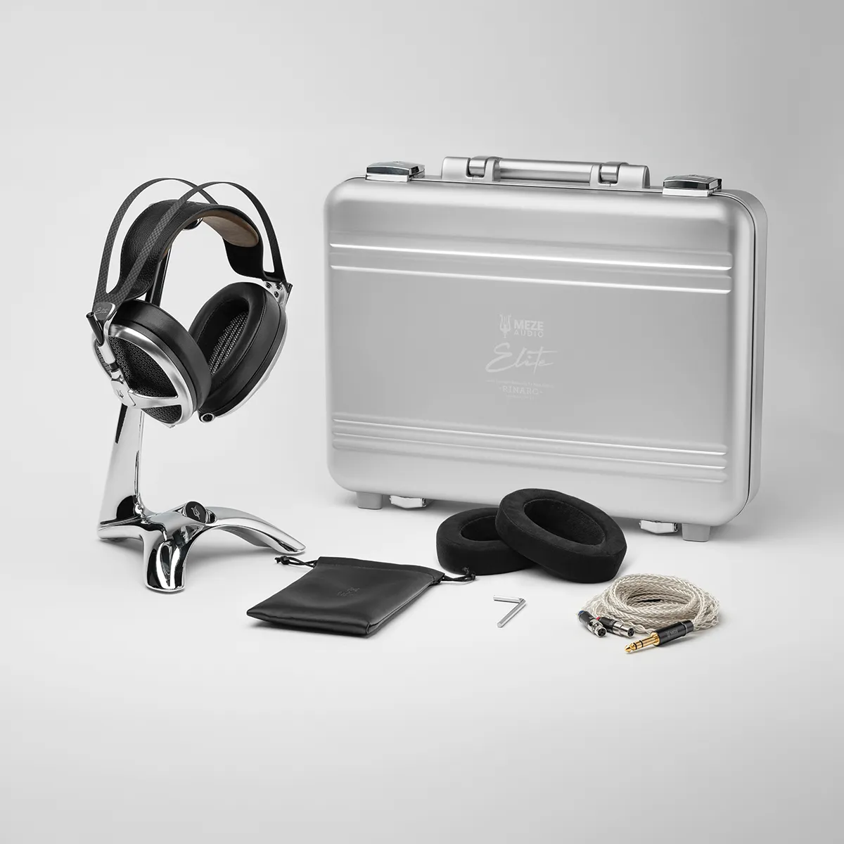 Meze ELITE Headphones and Manta Chrome Stand Bundle (Pre-Order)