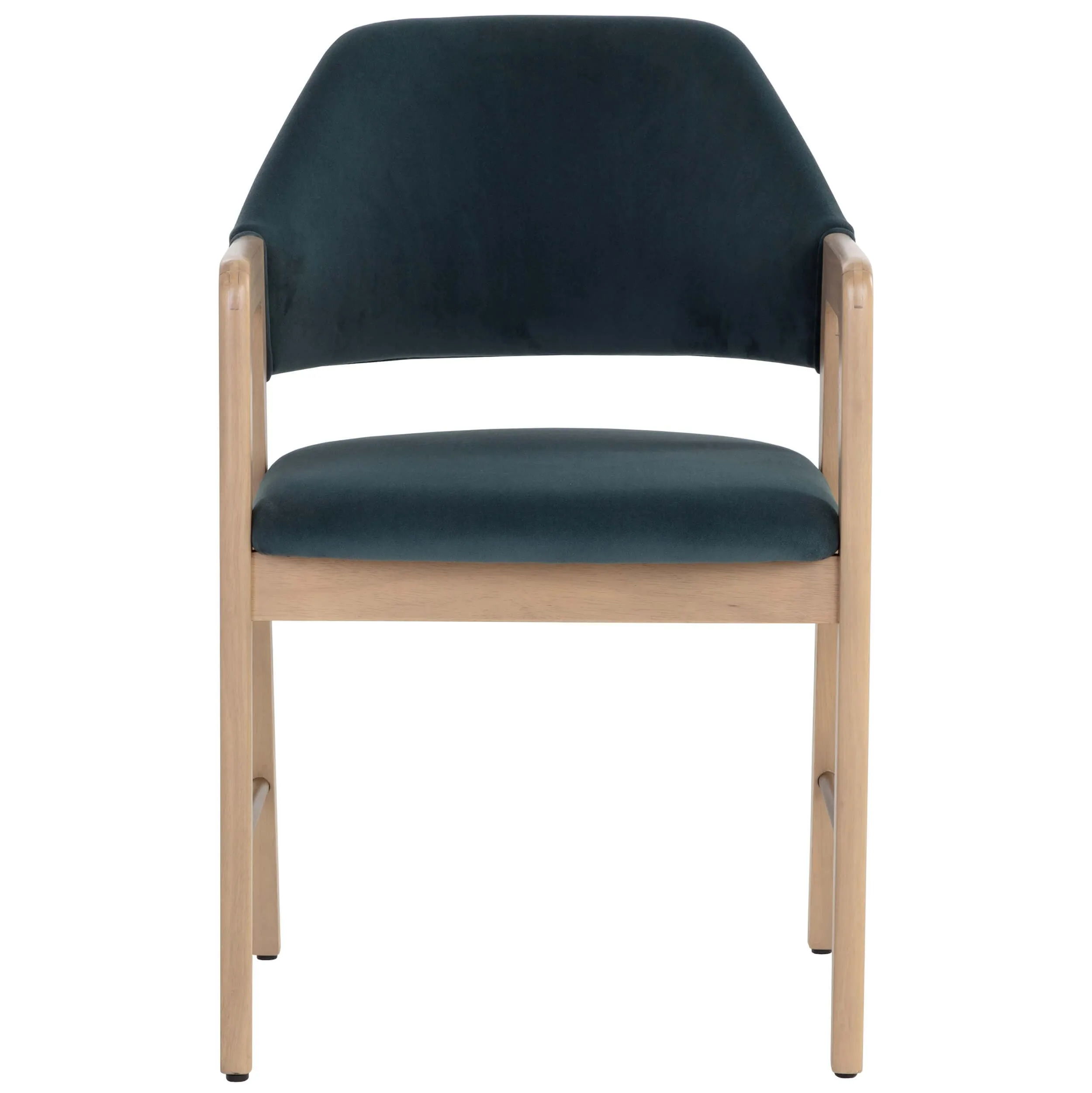 Milton Arm Chair, Meg Dusty Teal/Light Wash, Set of 2