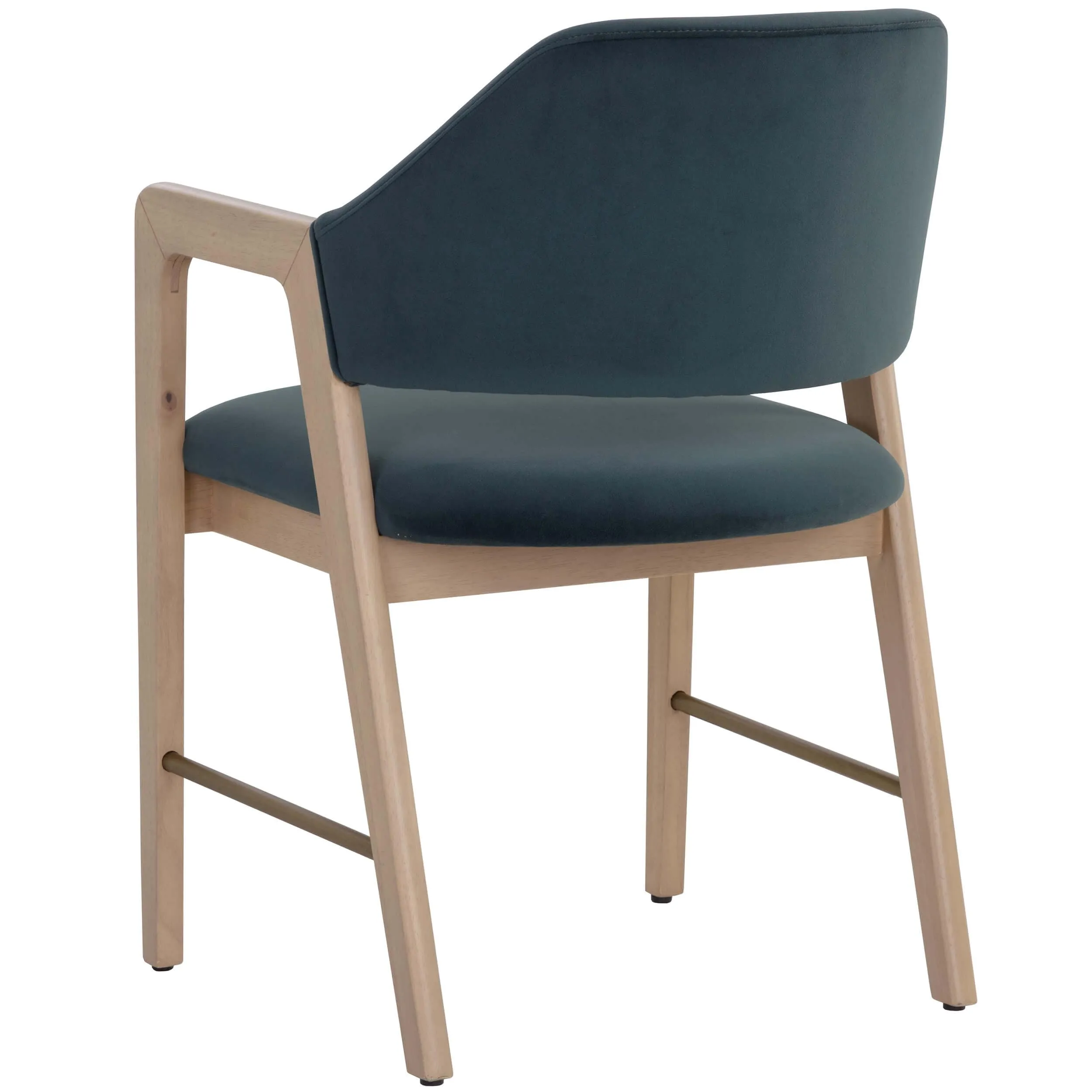 Milton Arm Chair, Meg Dusty Teal/Light Wash, Set of 2
