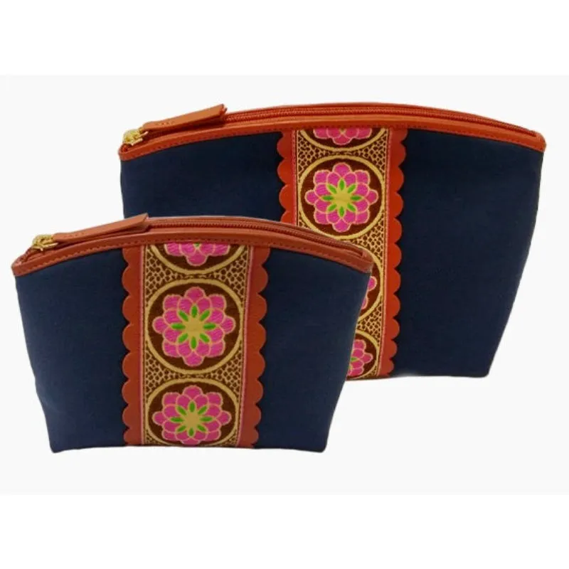 Navy Makeup Bag