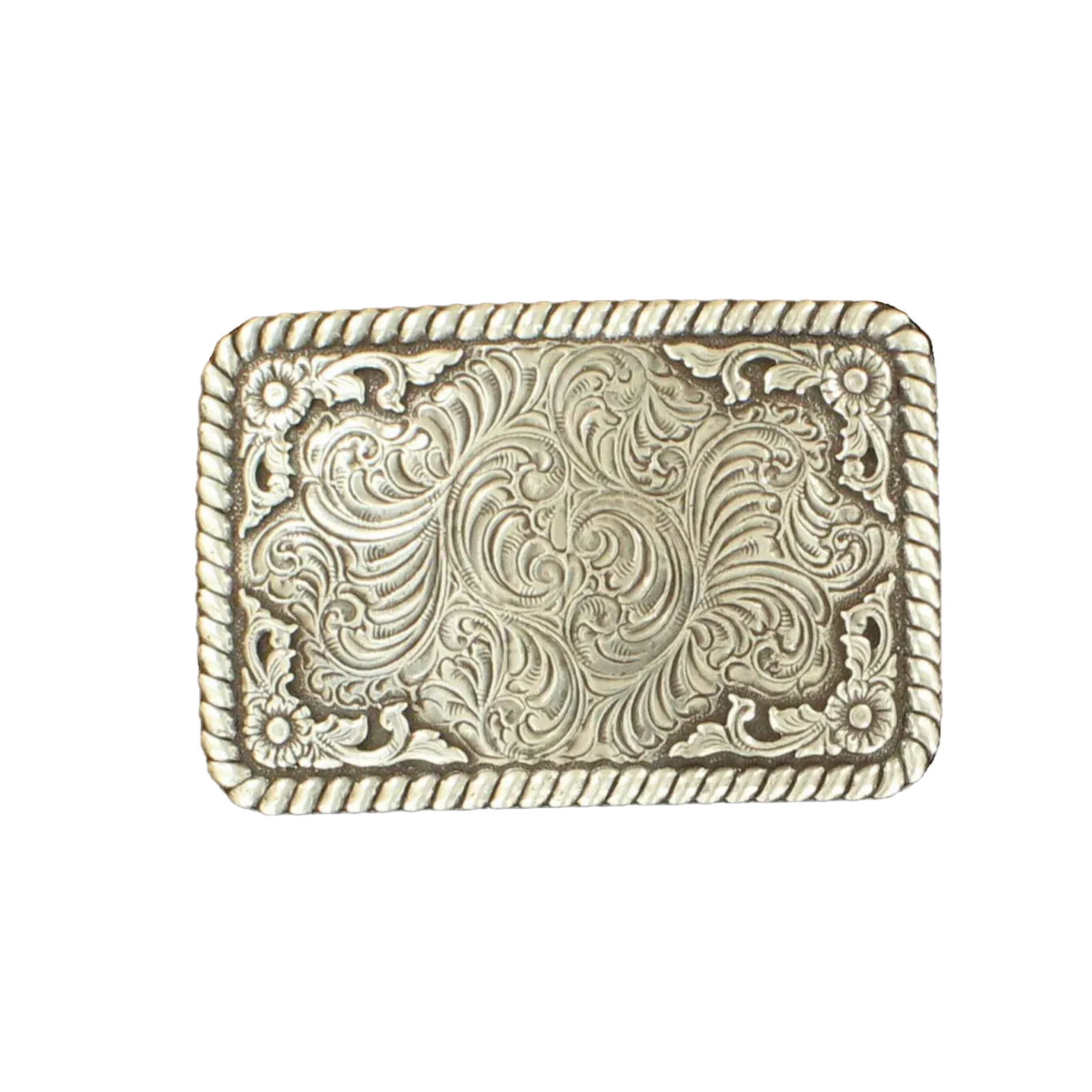 Nocona Belt Co. Women's Floral Silver Belt Buckle