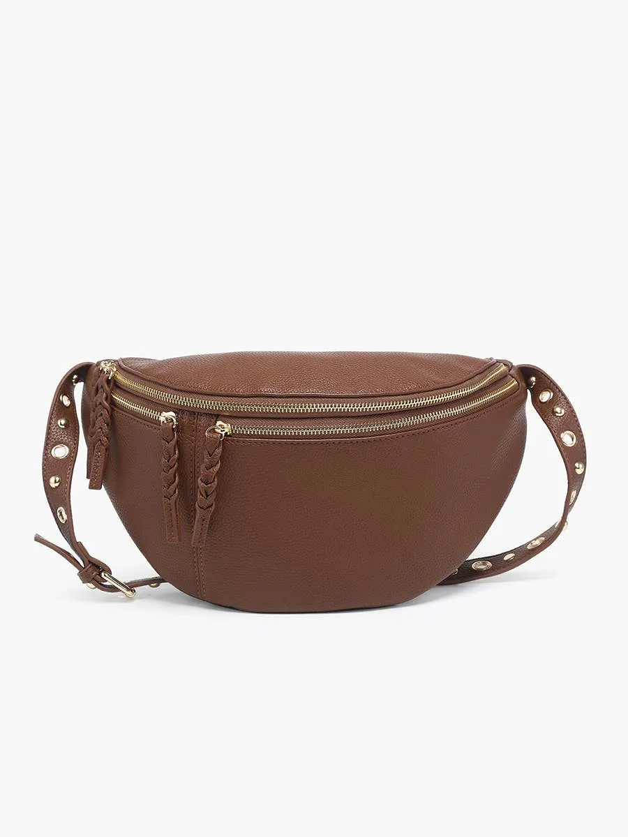 Nova Black Studded Sling Bag