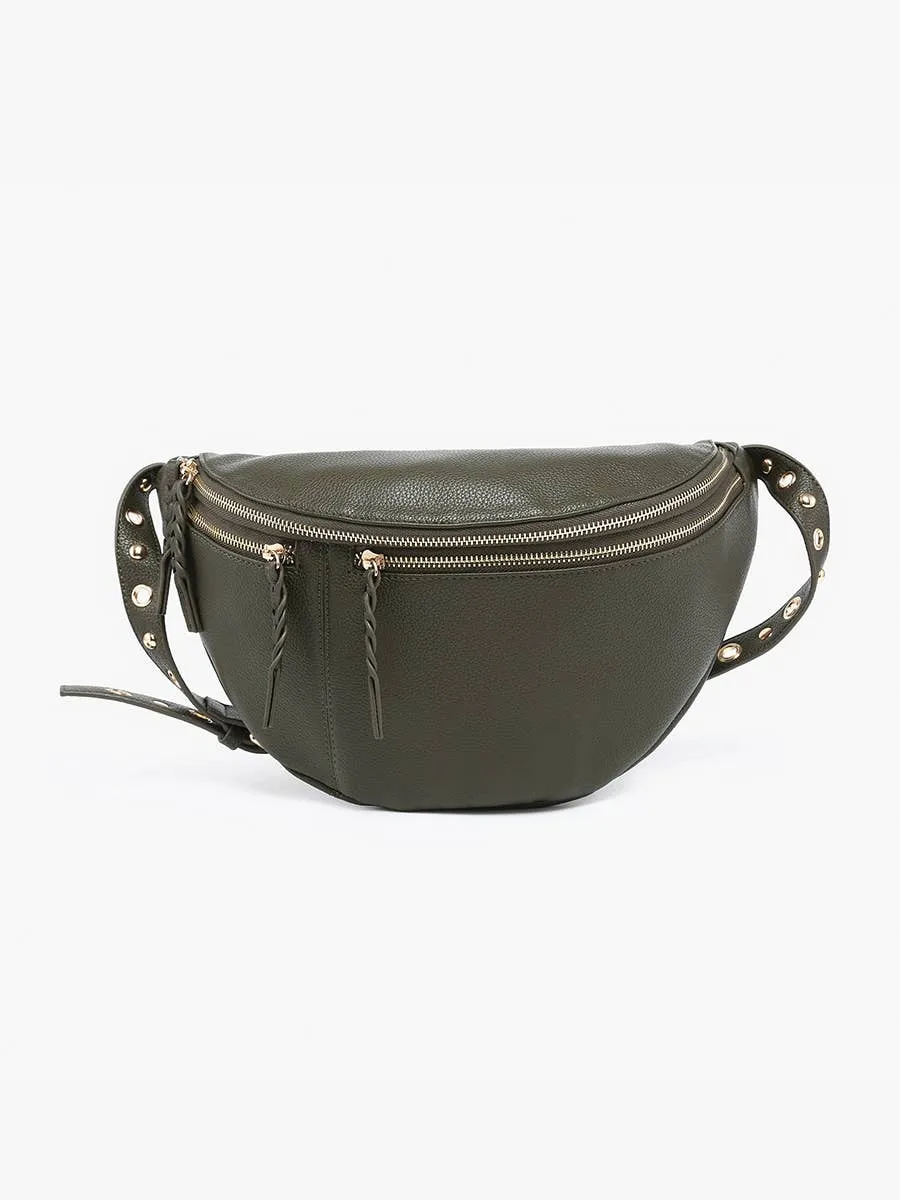 Nova Black Studded Sling Bag