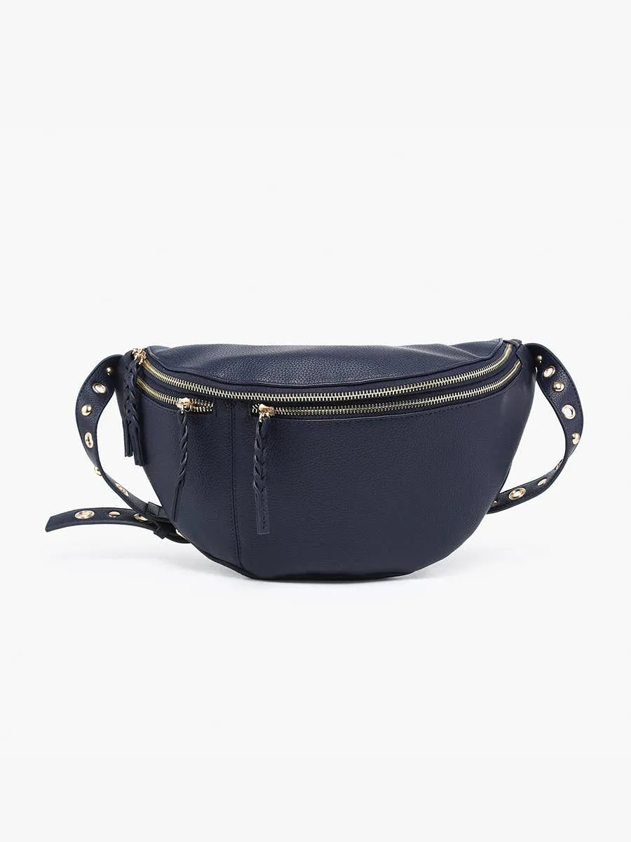 Nova Black Studded Sling Bag