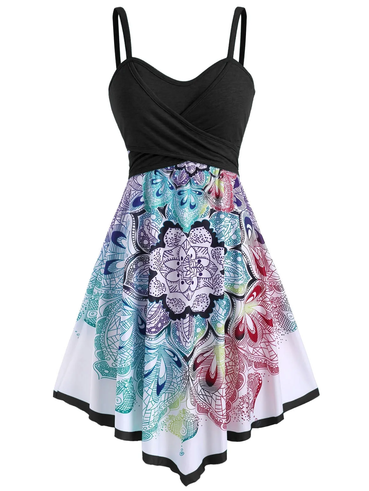 Nsquared  Casual Flower Crossover Sleeveless Dress for Women