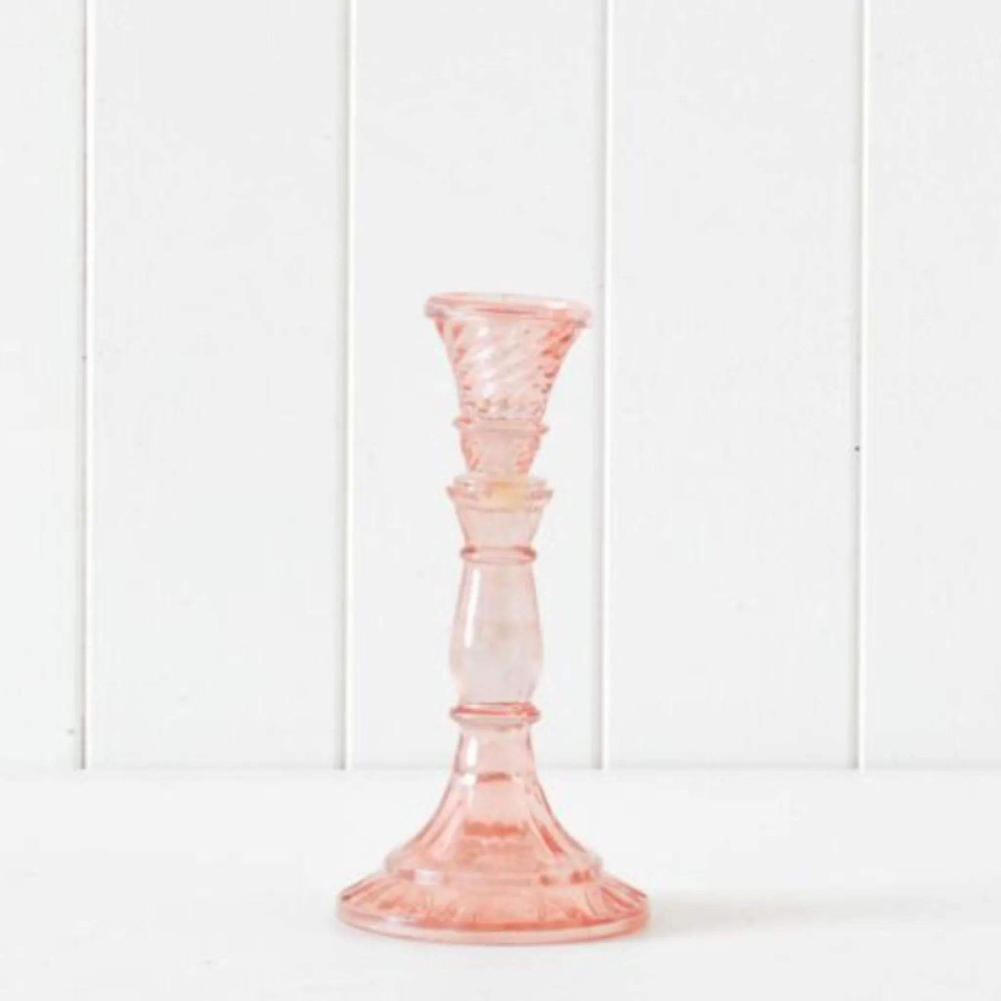 Ornate Glass Candle Stick Holder