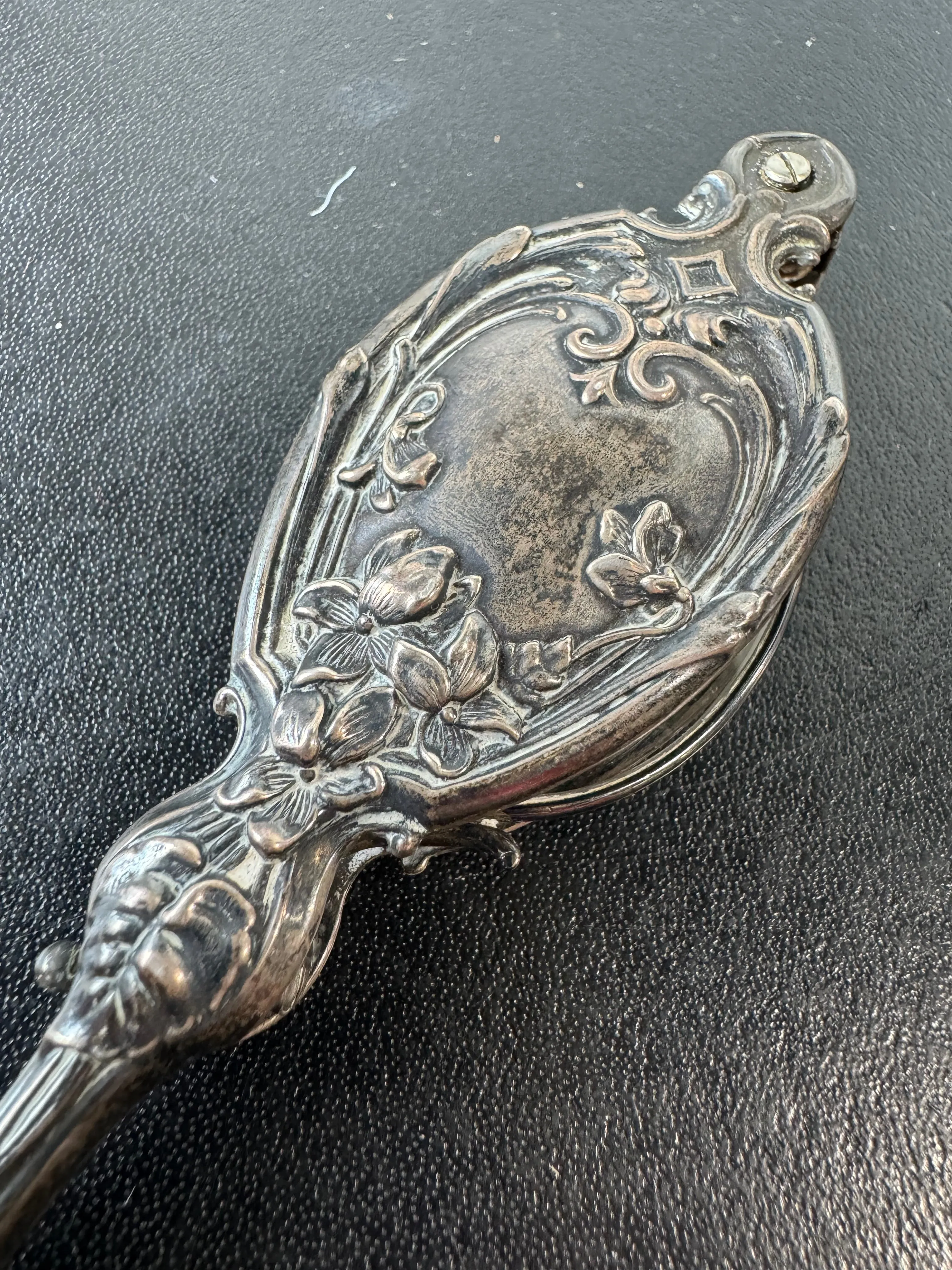Ornate Vintage Sterling Silver Lorgnette Glasses
