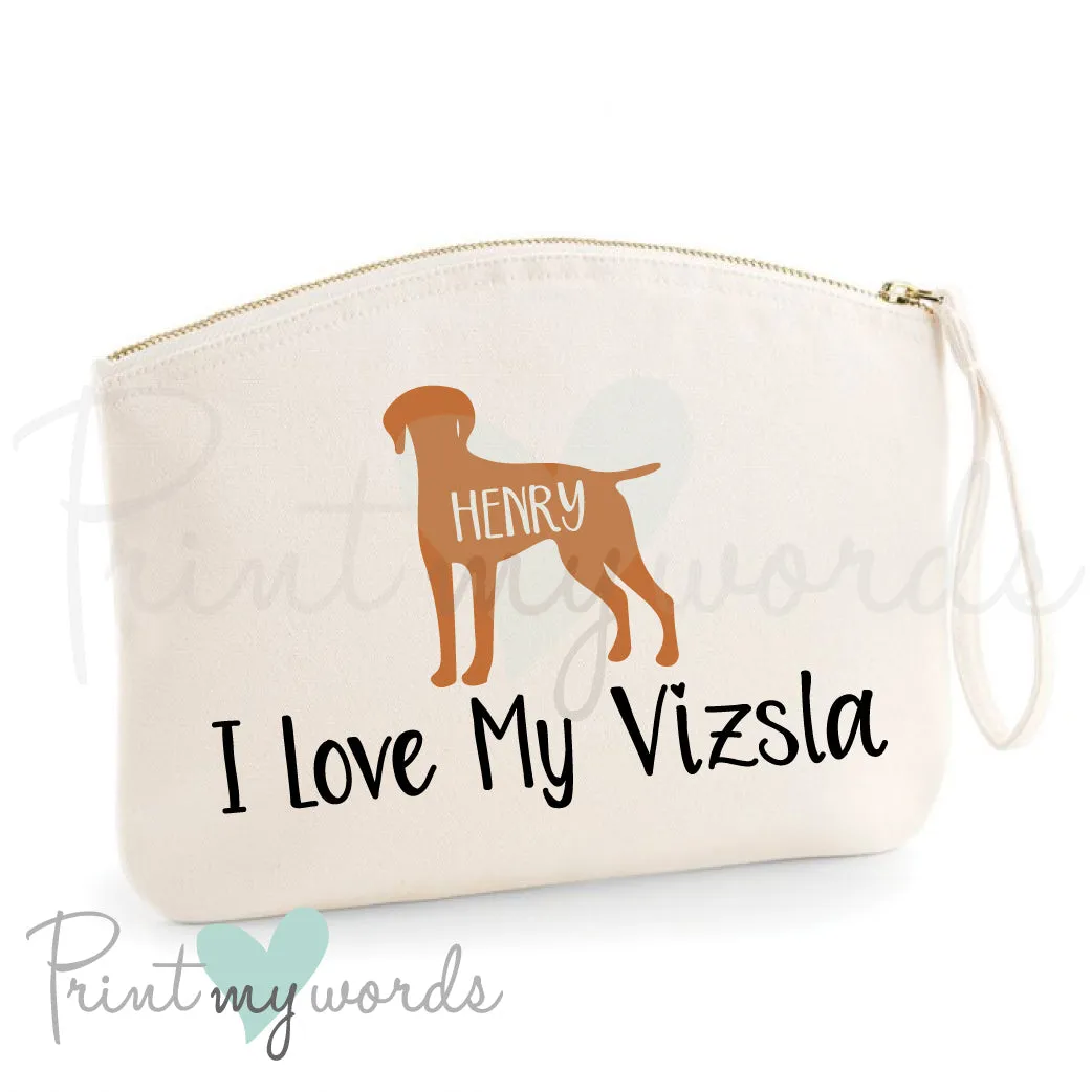 Personalised Hungarian Vizsla Make Up Bag