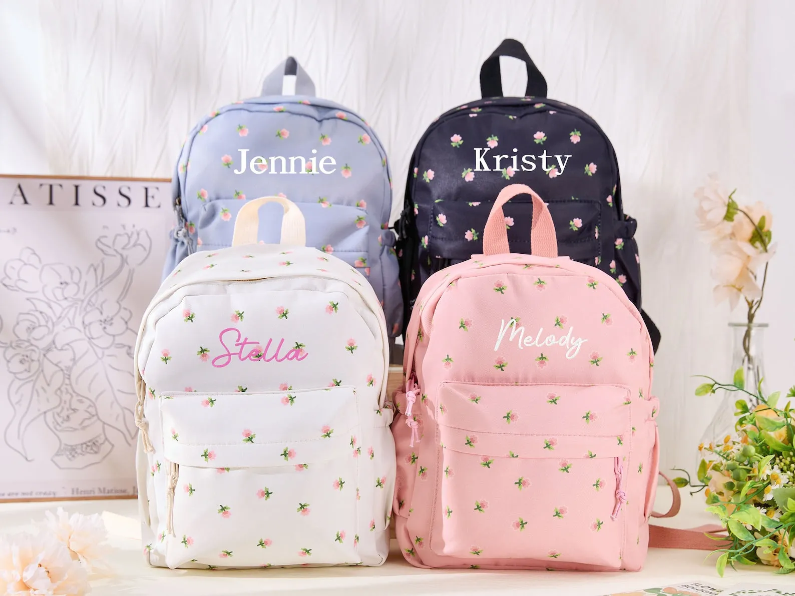 Personalized School Bag for Kids, Custom Name Toddler Backpack,Embroidered Backpack,Back to School Gifts,Perfect Gift for Toddlers and Girls