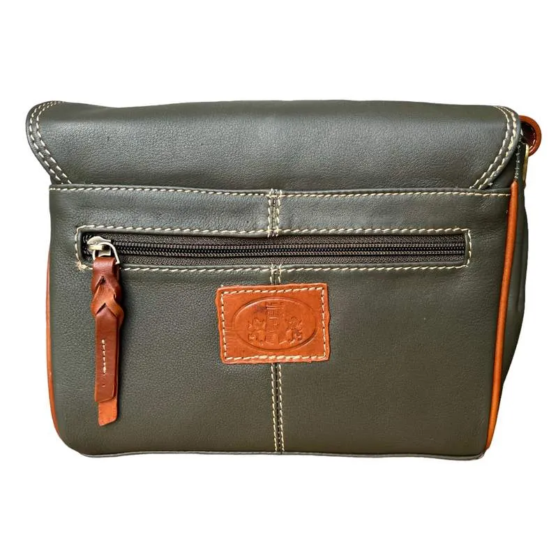 Prelude Forest Green Half Flap Shoulder Bag