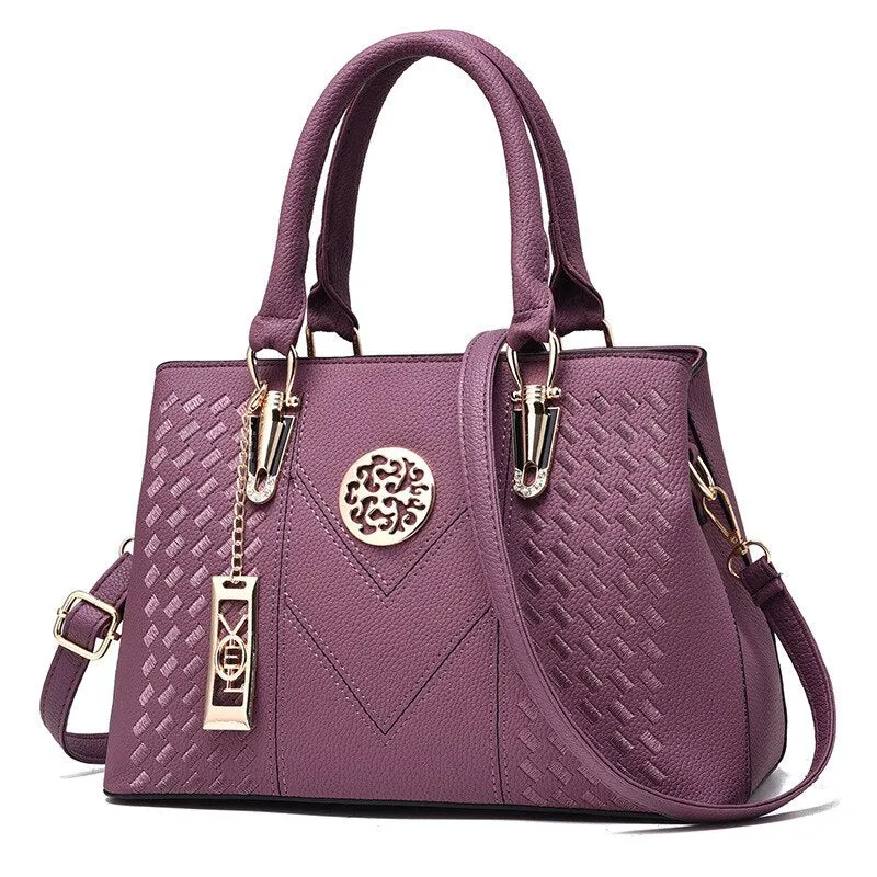 Purpdrank - Famous Designer Luxury Brand Bags Casual Women Leather Handbags Ladies Hand Bags Vintage Female Purse Fashion Shoulder Bags