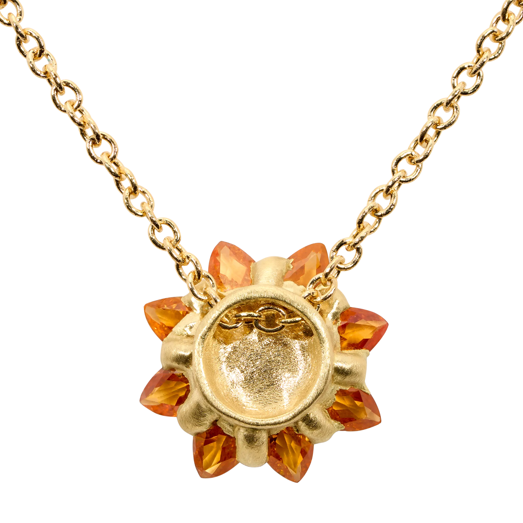 Purple & Orange Daisy Necklace - 11671