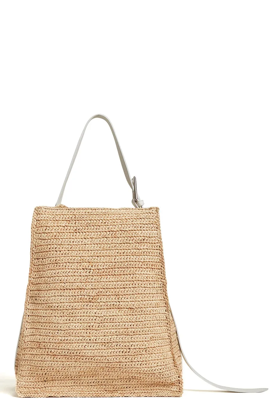 Pyramid Raffia Bucket Bag
