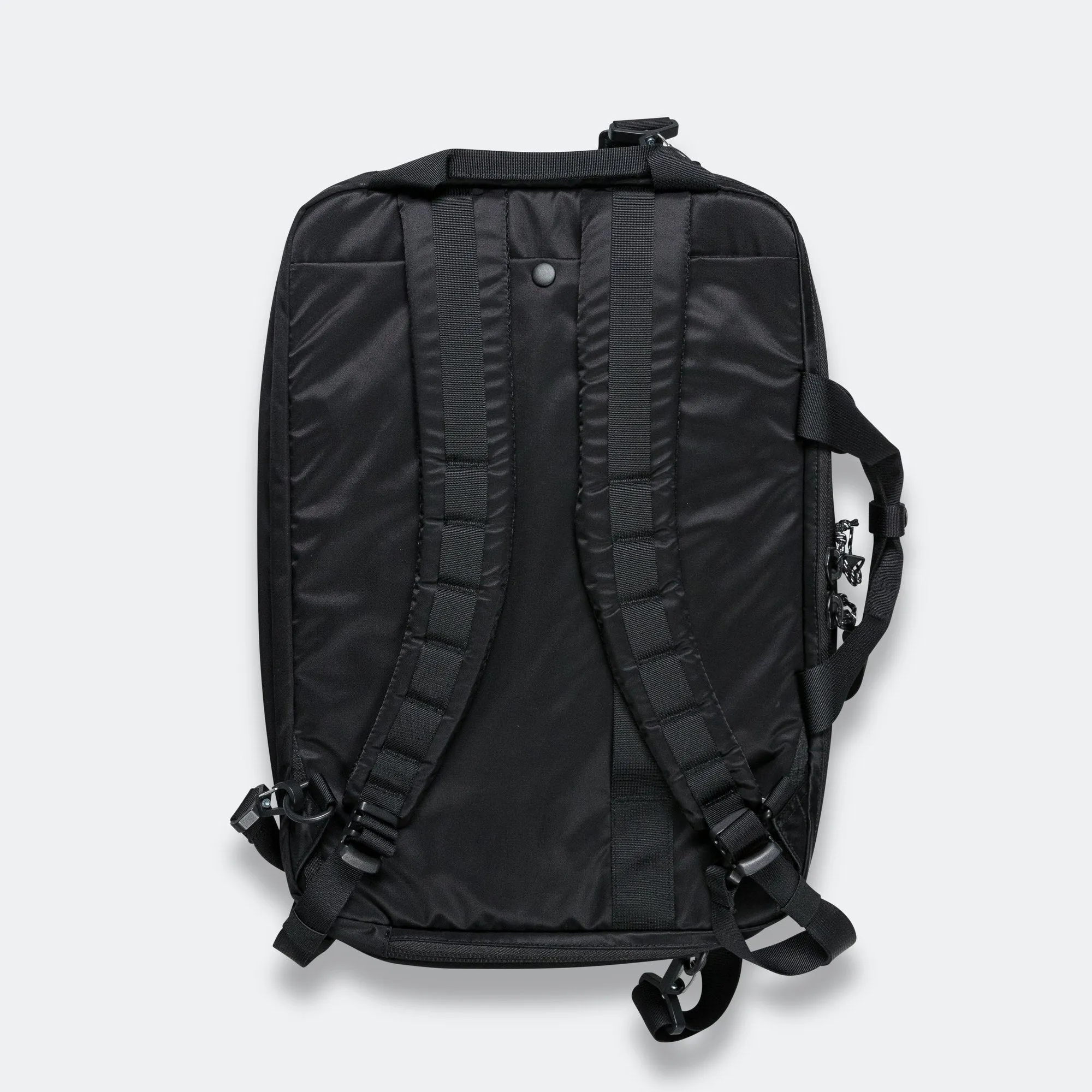 Recycled Nylon Twill 3-Way Bag - Black