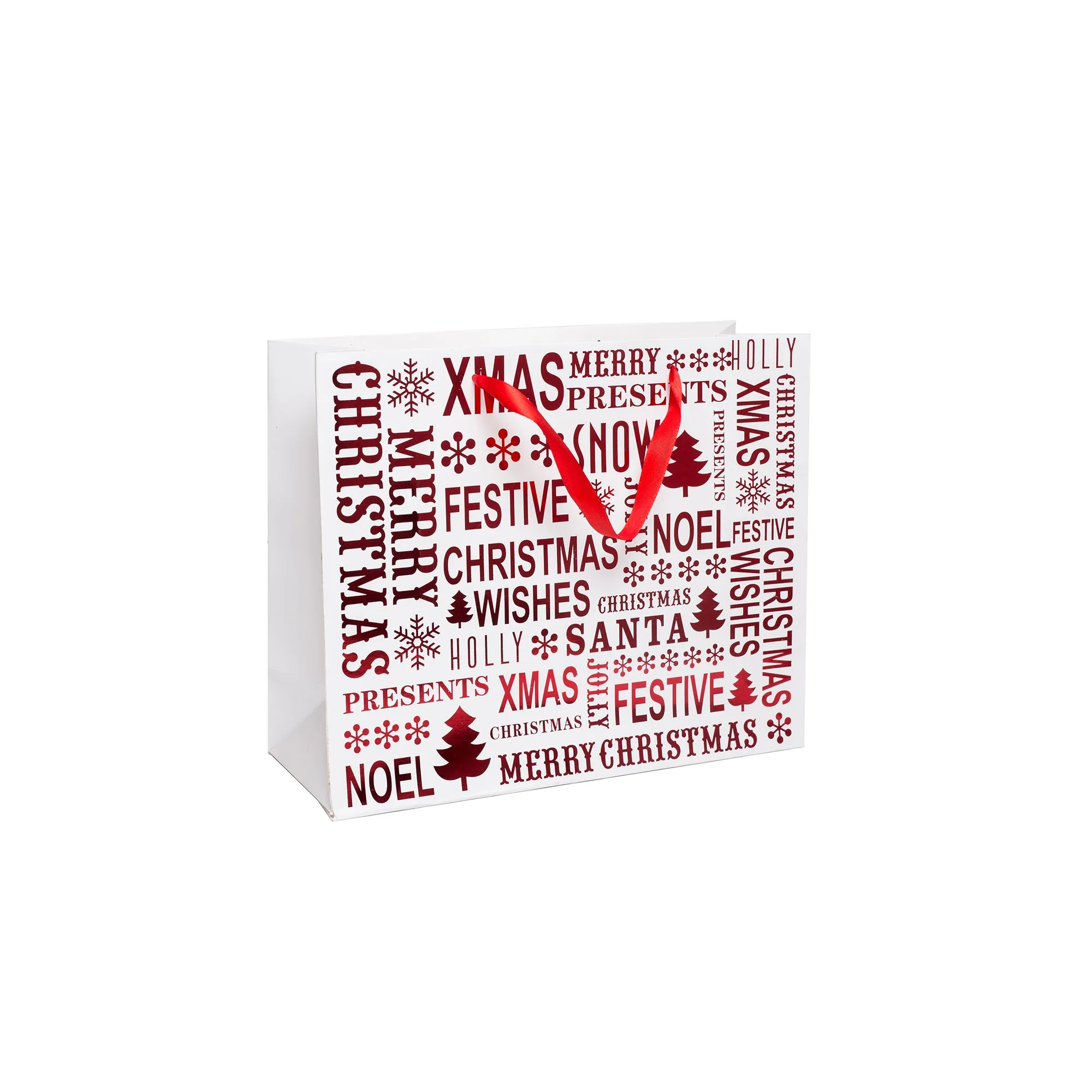 Red & Gold Christmas Gift Bag - Set of 4
