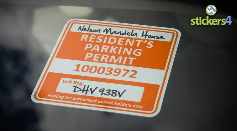Resident's Parking Permit Window Sticker