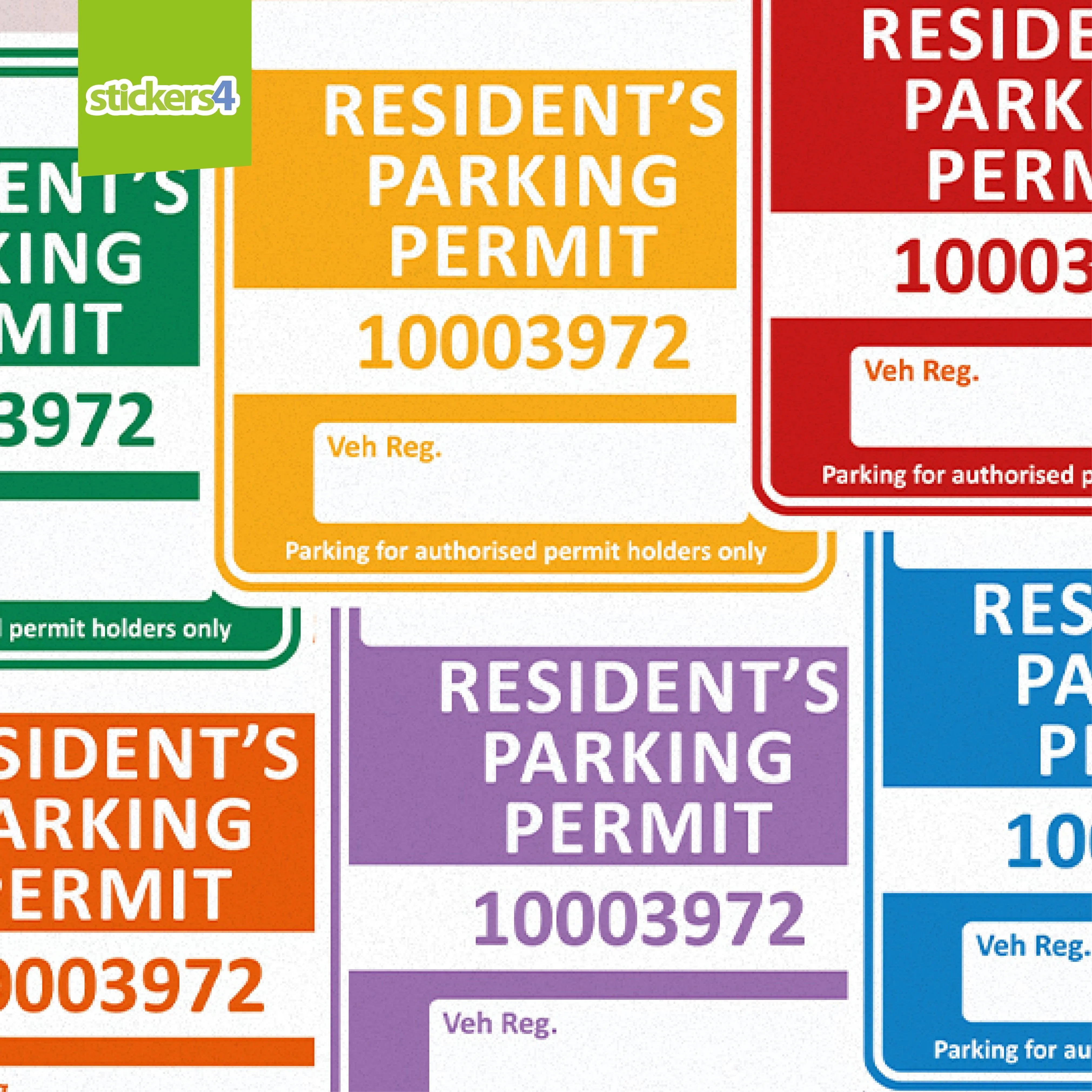 Resident's Parking Permit Window Sticker