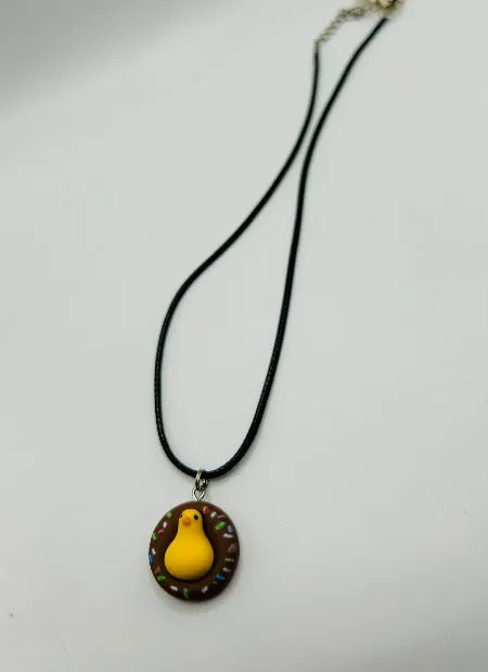 Rubber ducky charm necklace