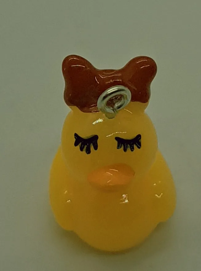 Rubber ducky charm necklace