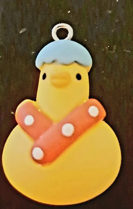 Rubber ducky charm necklace