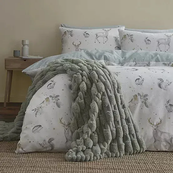 Sage Carved Faux Fur Throw