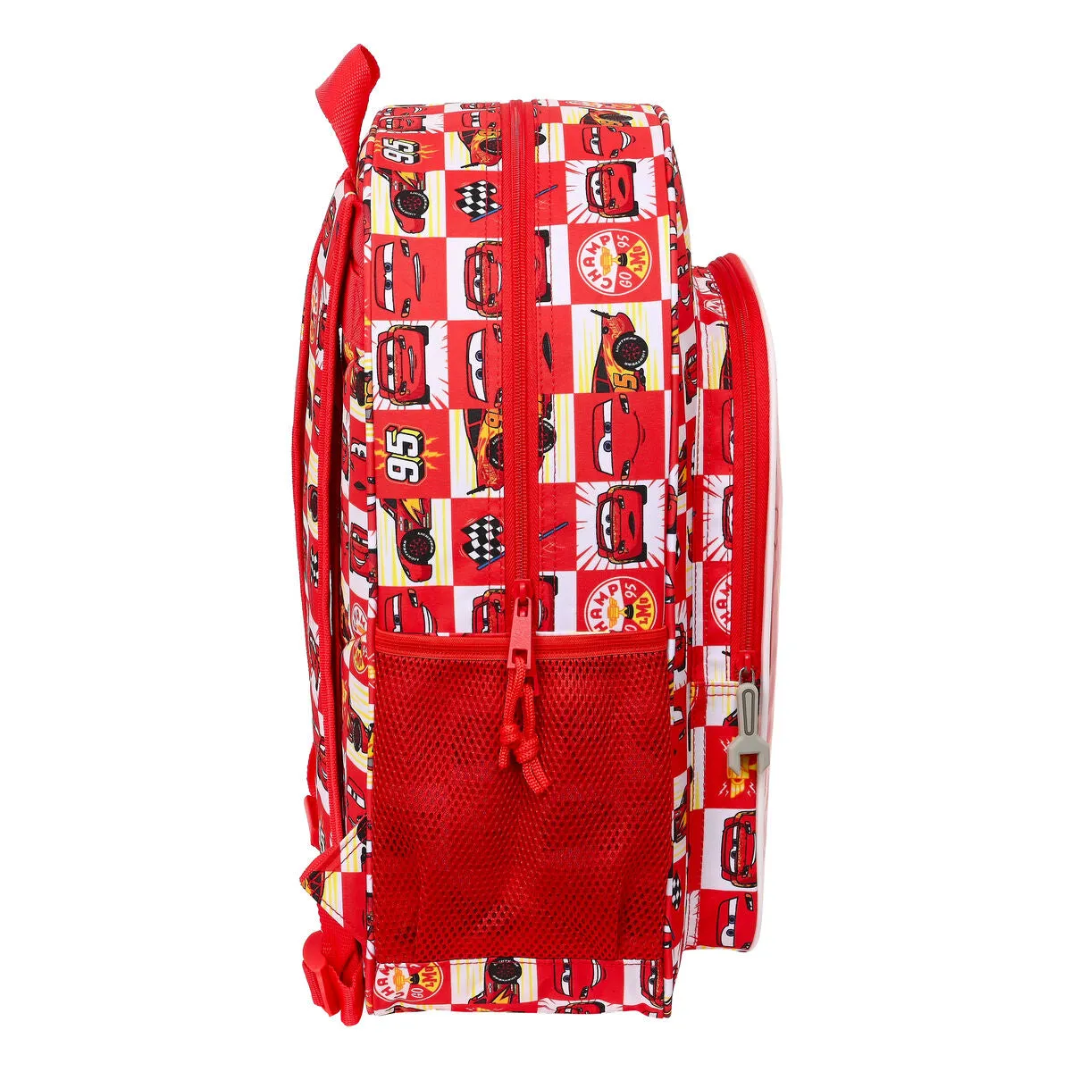 School Bag Cars Let's race Red White (33 x 42 x 14 cm)