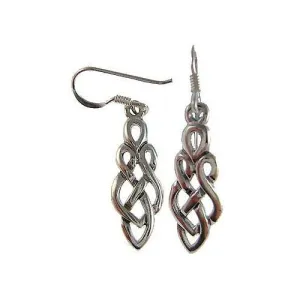 Silver Ornate Rope Earrings