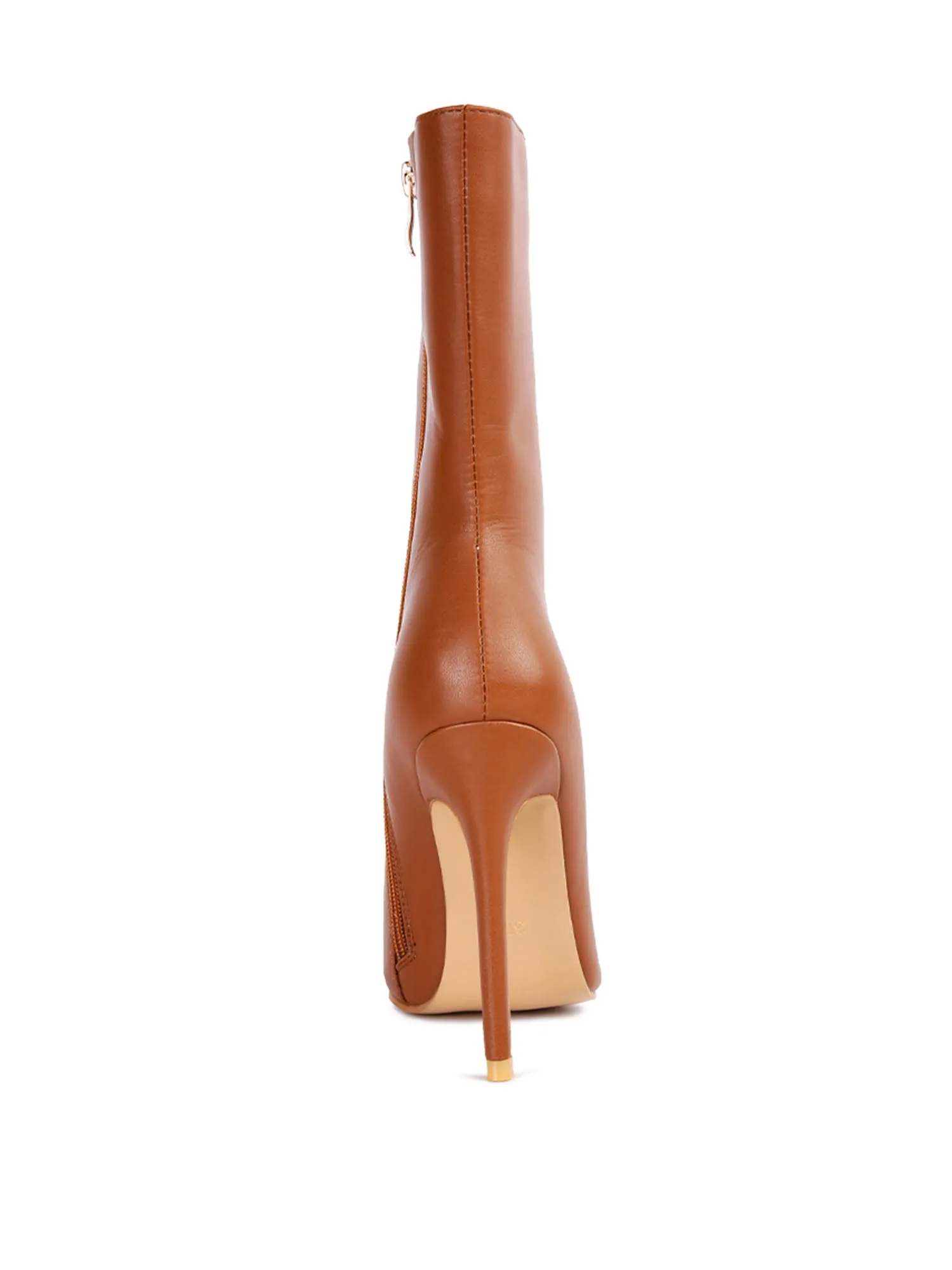 Sleek Mid Calf Bootie