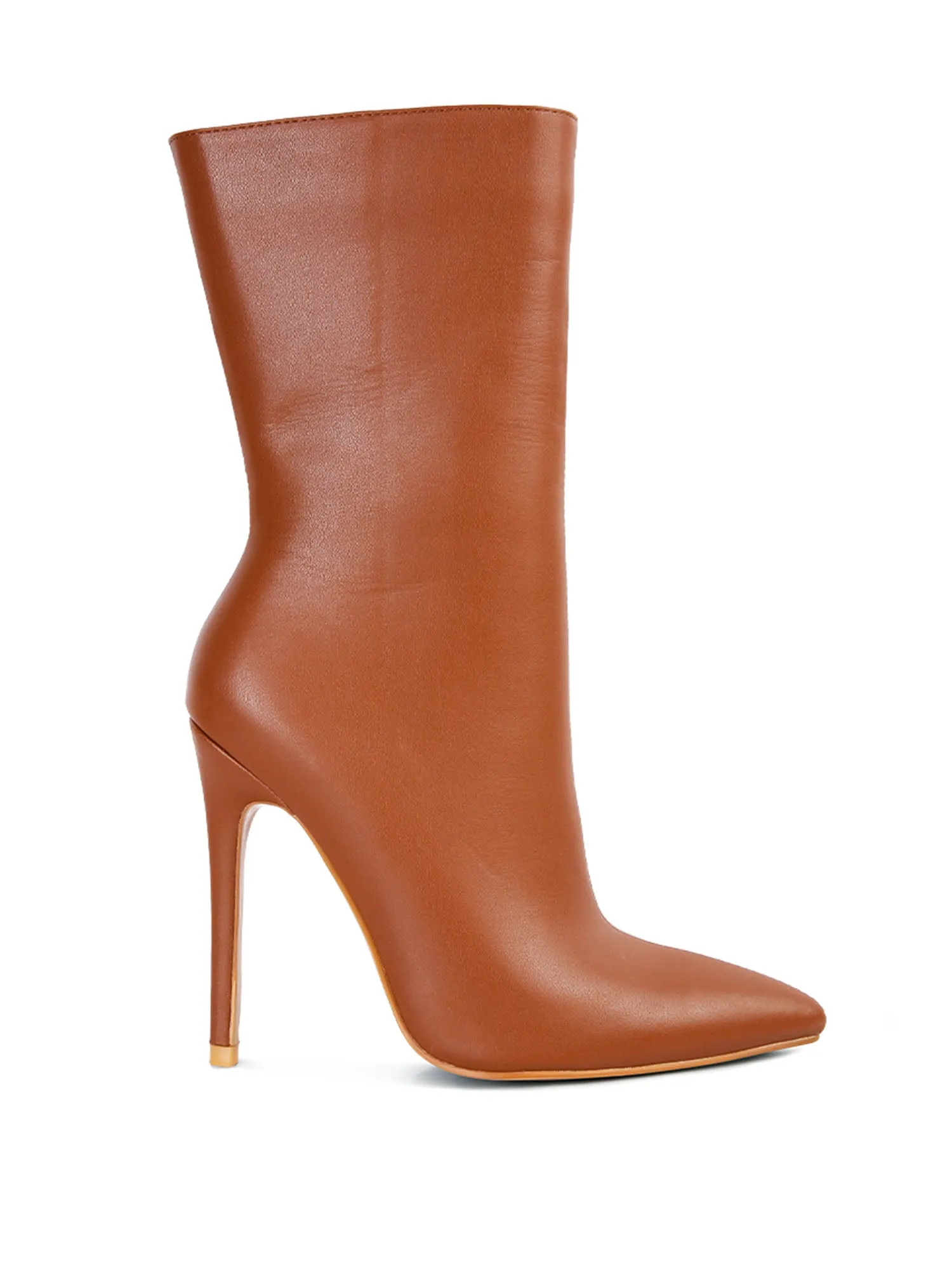 Sleek Mid Calf Bootie