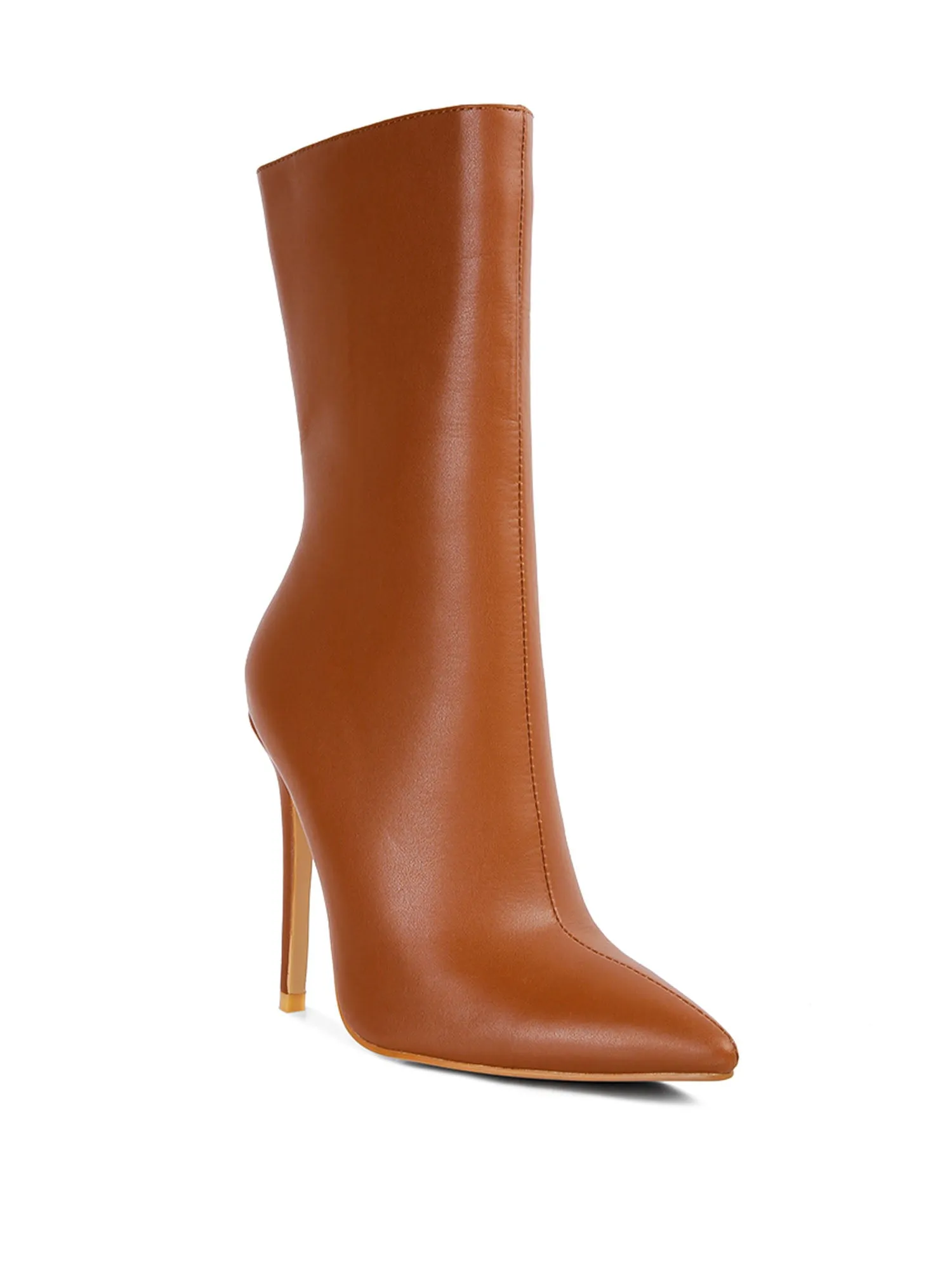 Sleek Mid Calf Bootie