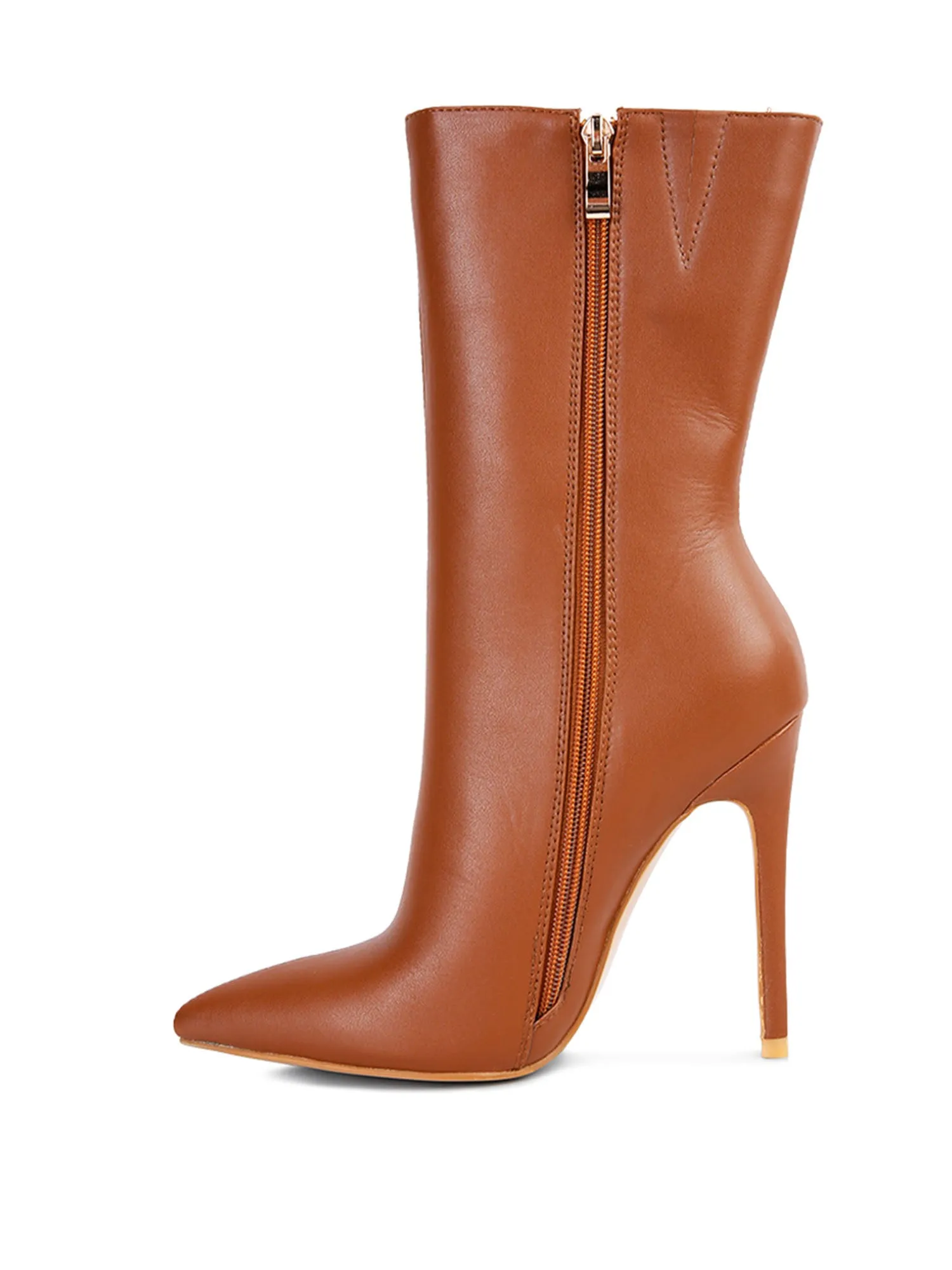 Sleek Mid Calf Bootie