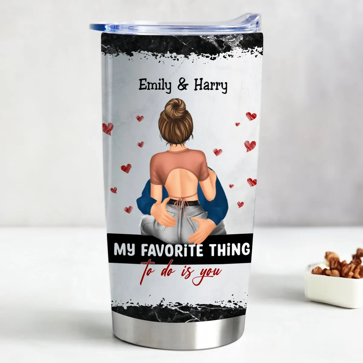 Sleek Personalized Stainless Steel Tumbler - 20oz