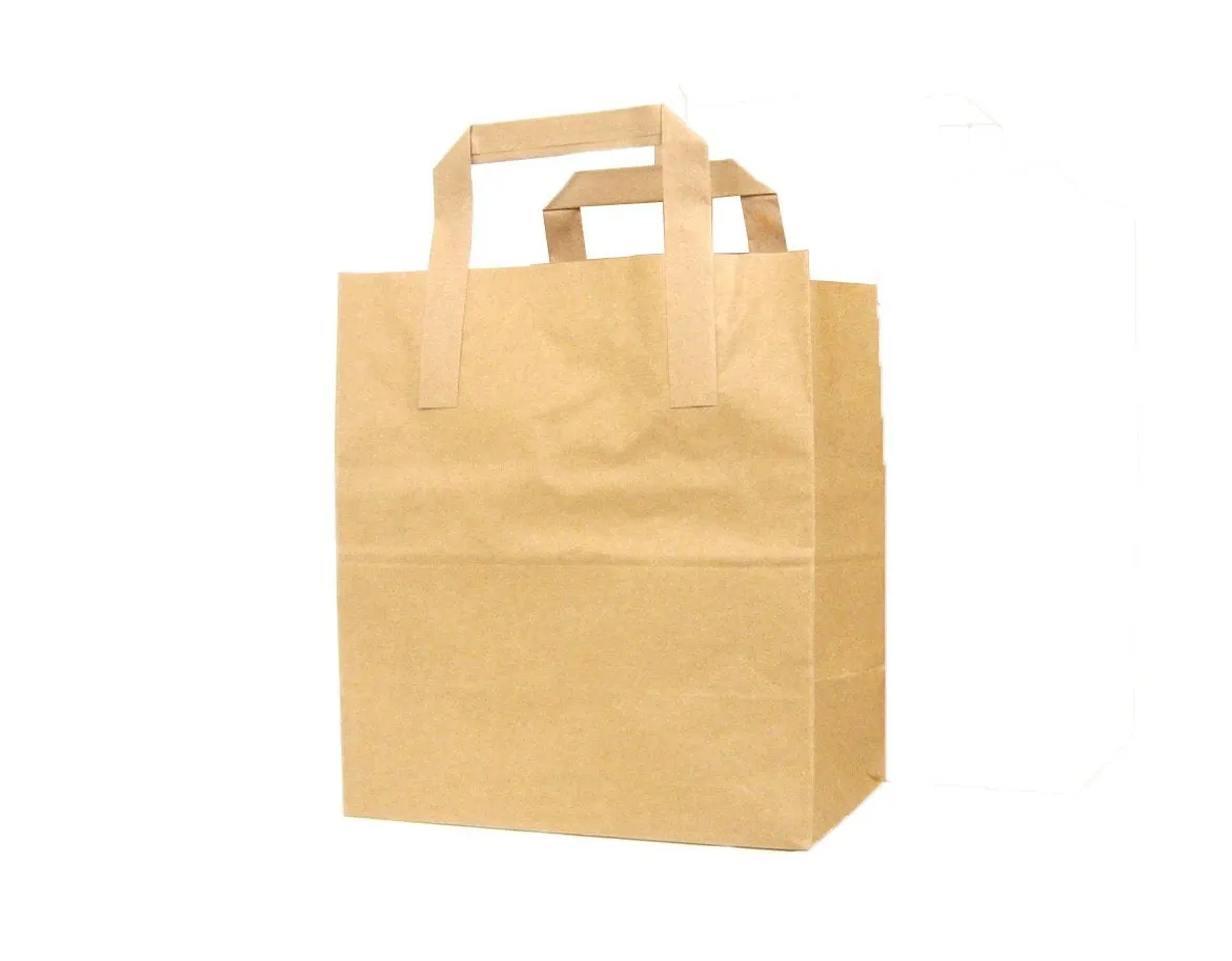 Small Kraft Flat Handle Paper Bags