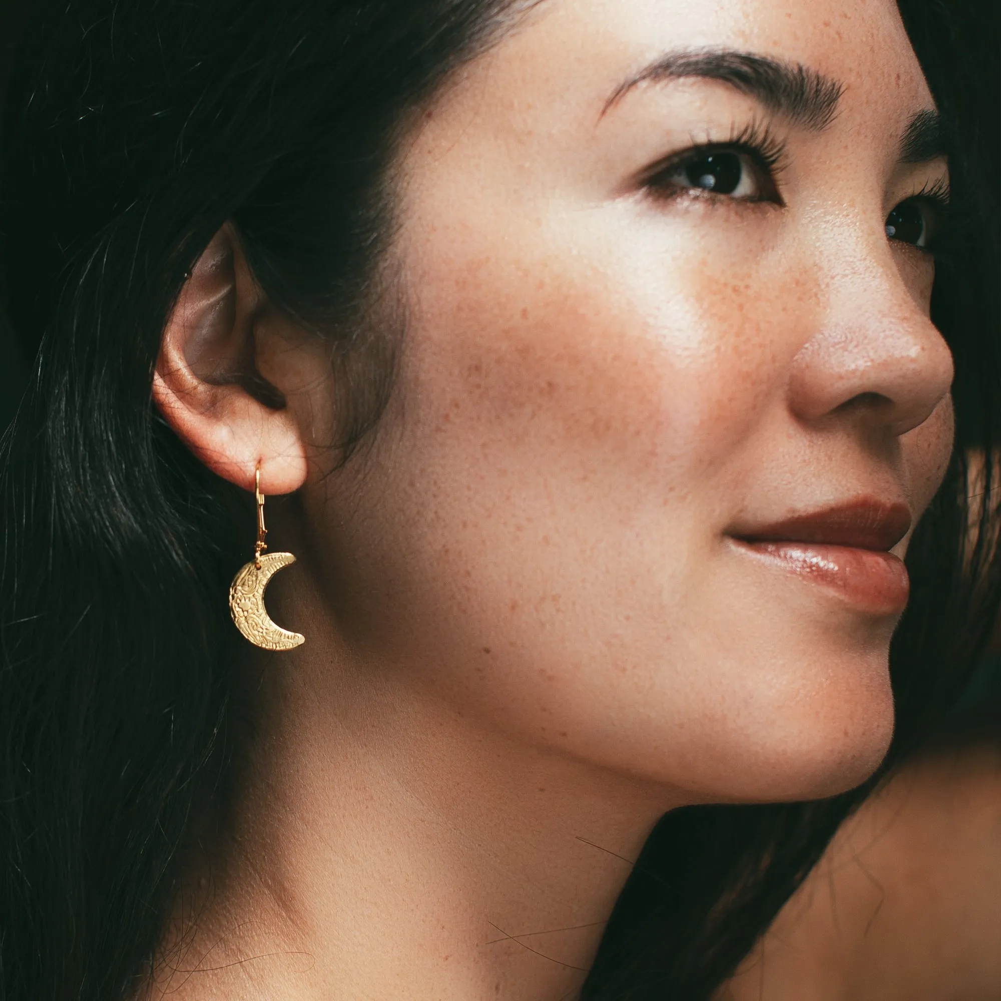 Small Moon Earrings