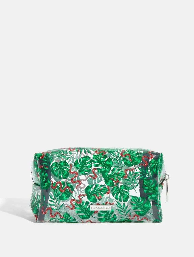 Snake Palm Makeup Bag