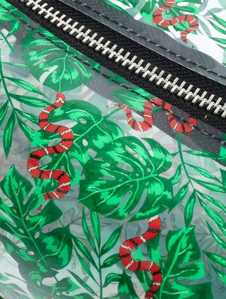 Snake Palm Makeup Bag