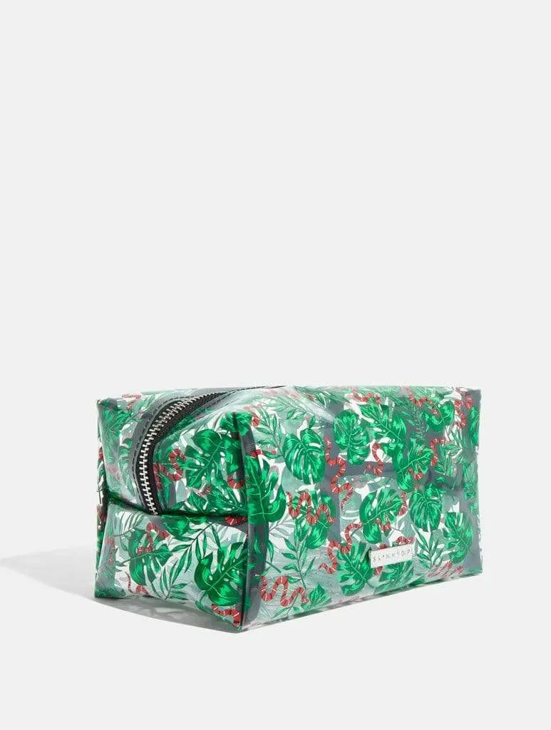 Snake Palm Makeup Bag