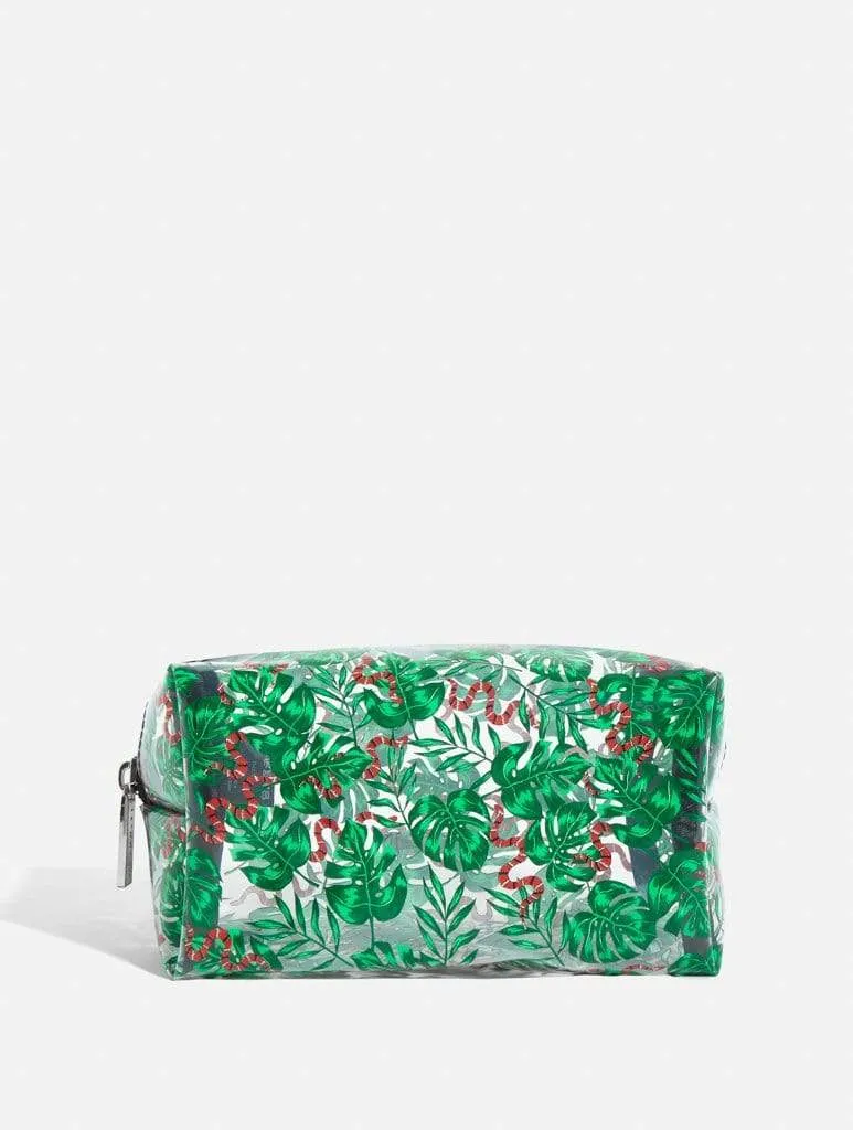 Snake Palm Makeup Bag